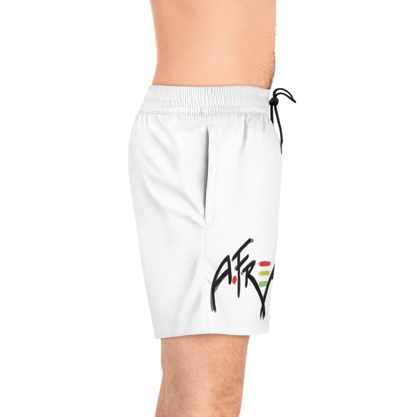 'AFREAKA' Logo Mid-Length Beach Shorts