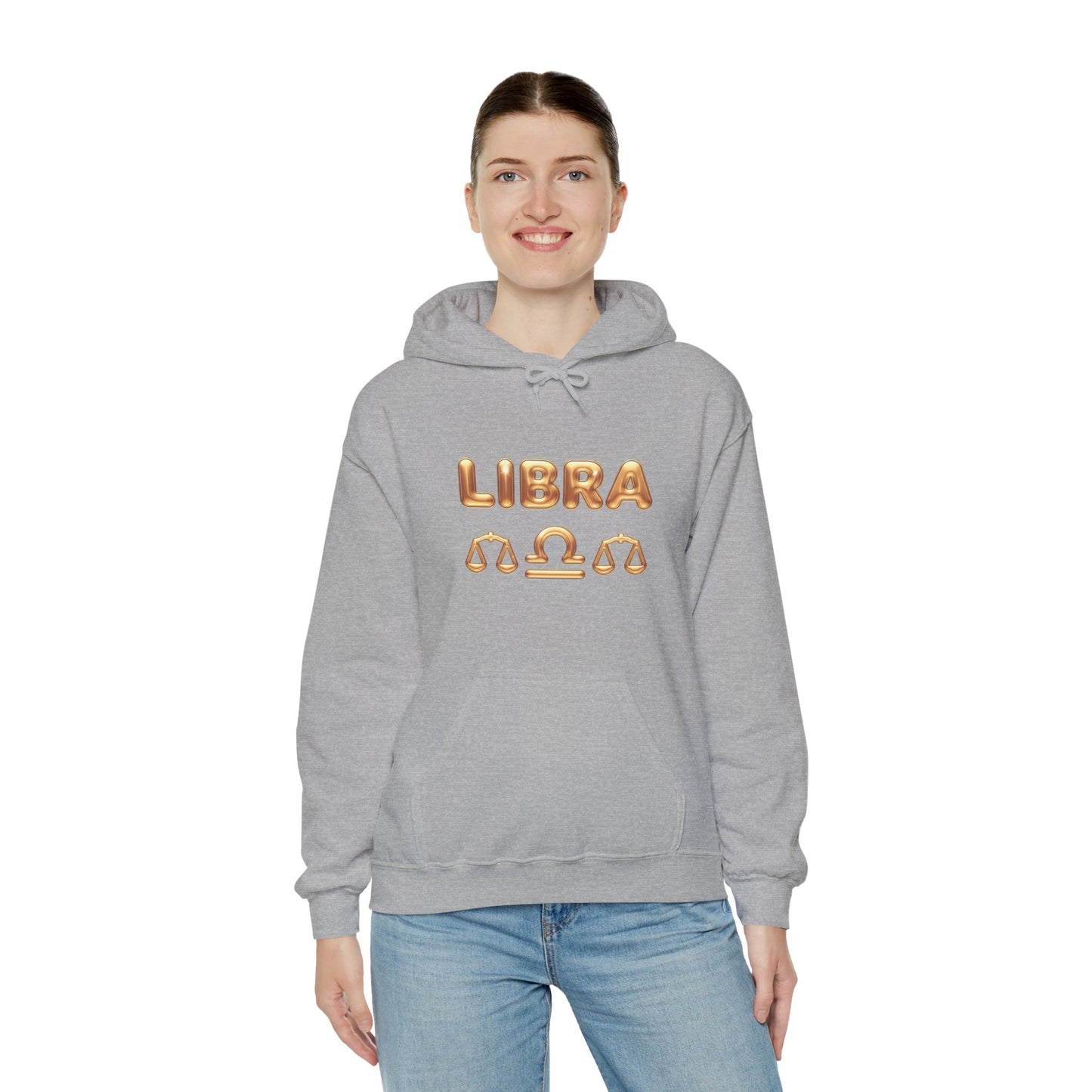 Libra Zodiac Hoodie — Gold Scales Astrology Pullover