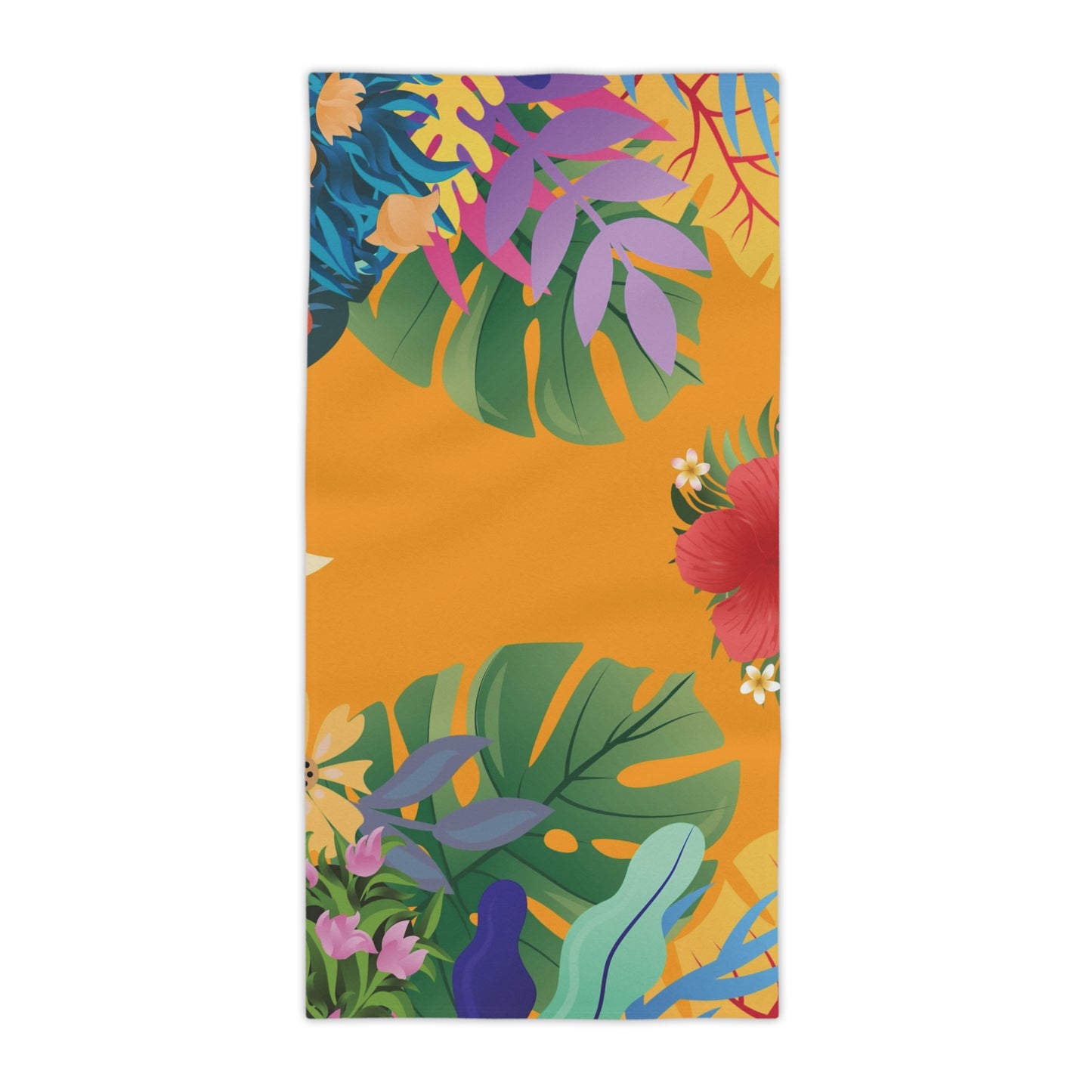 Tropical Floral Beach Towel