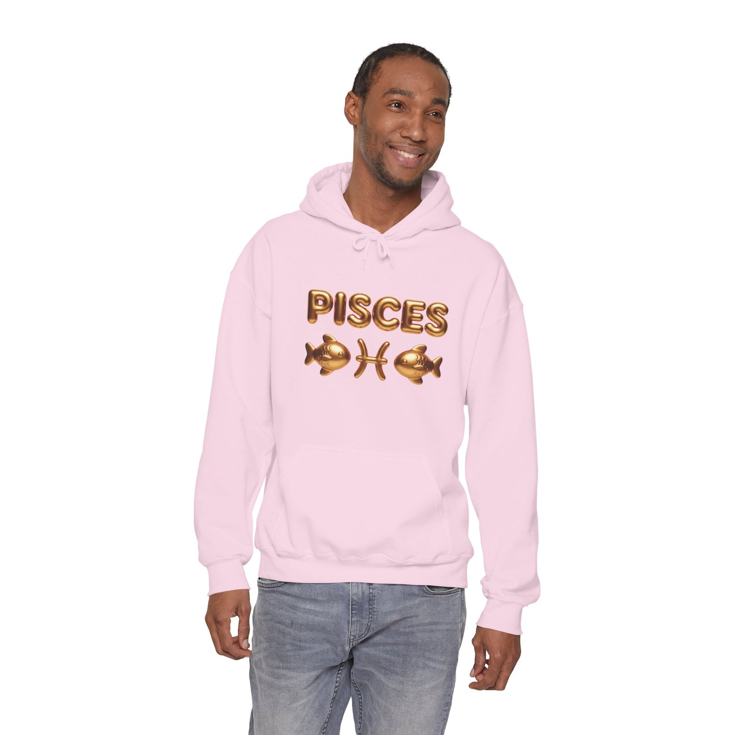 Pisces Zodiac Hoodie — Gold Astrological Sign Sweatshirt