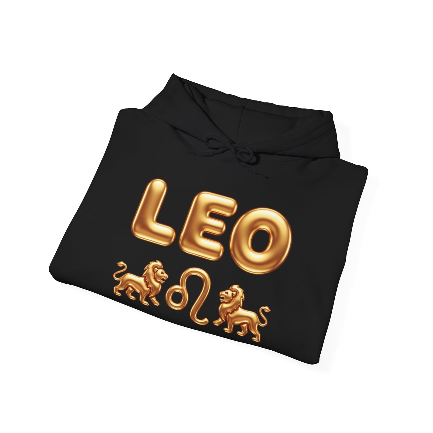 Leo Zodiac Hoodie — Gold Lion Astrology Sweatshirt (Leo Symbol)