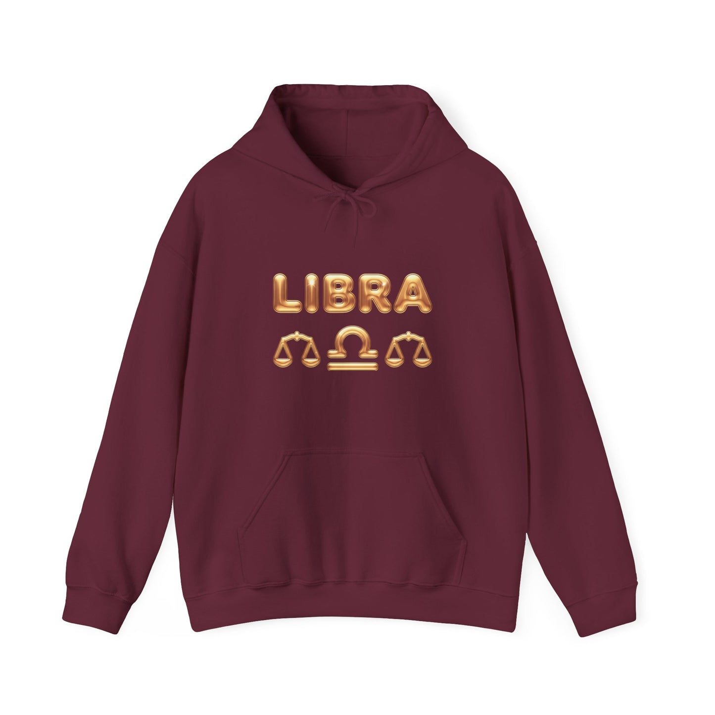 Libra Zodiac Hoodie — Gold Scales Astrology Pullover