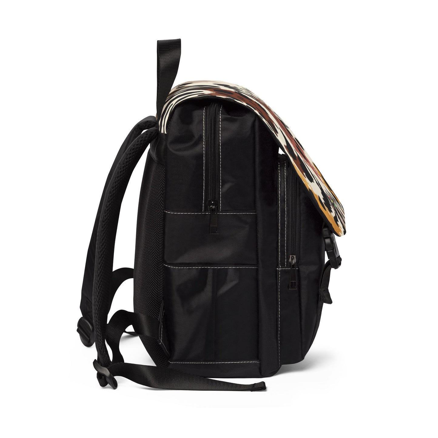 Unisex Casual Shoulder Mixed Animal Print Backpack
