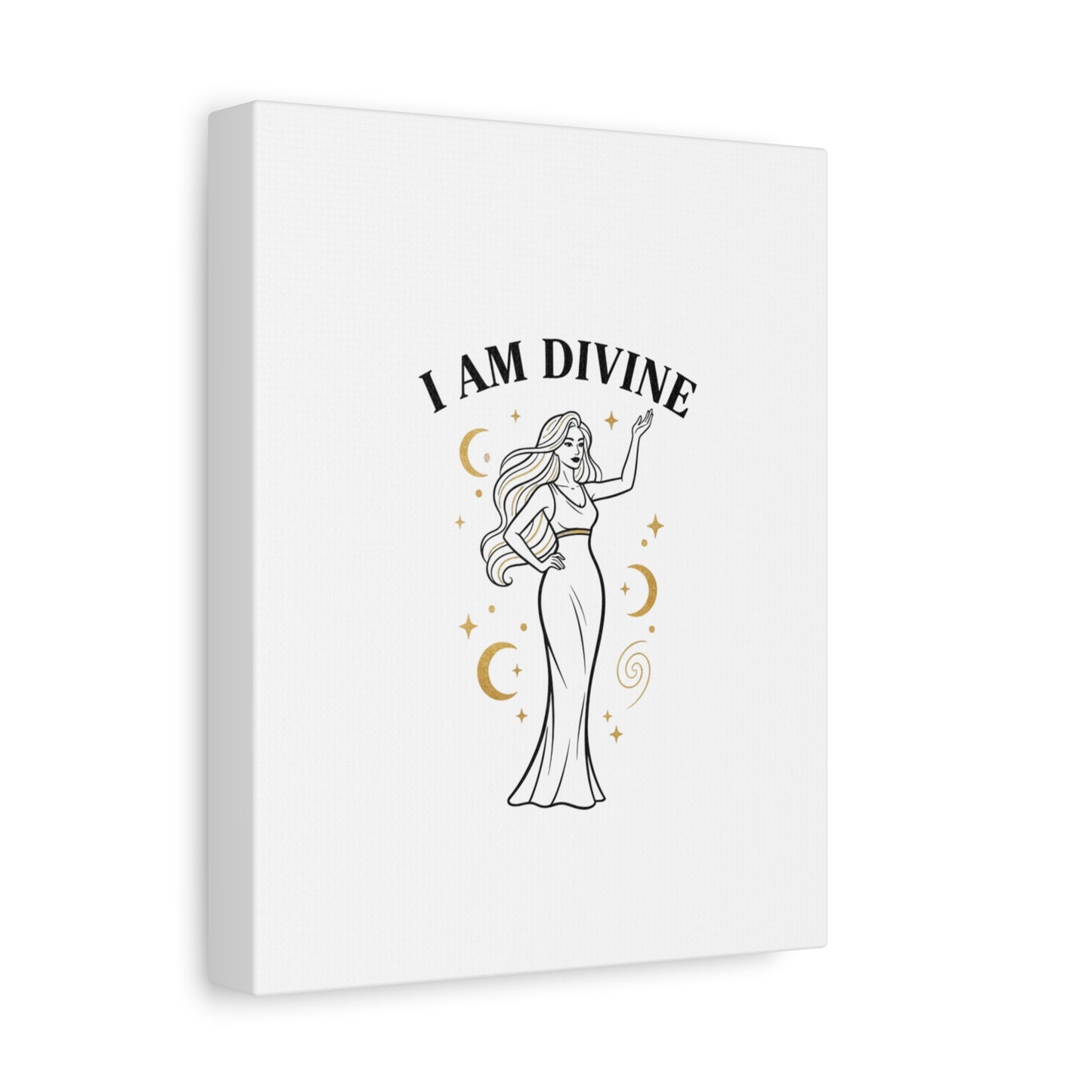 I Am Divine goddess art print | Matte Canvas wall art, manifestation decor