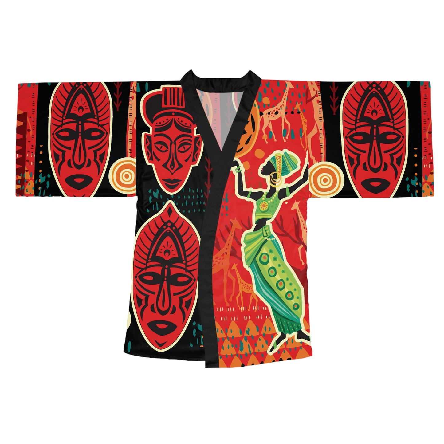 Tribal Masquerade Kimono Robe