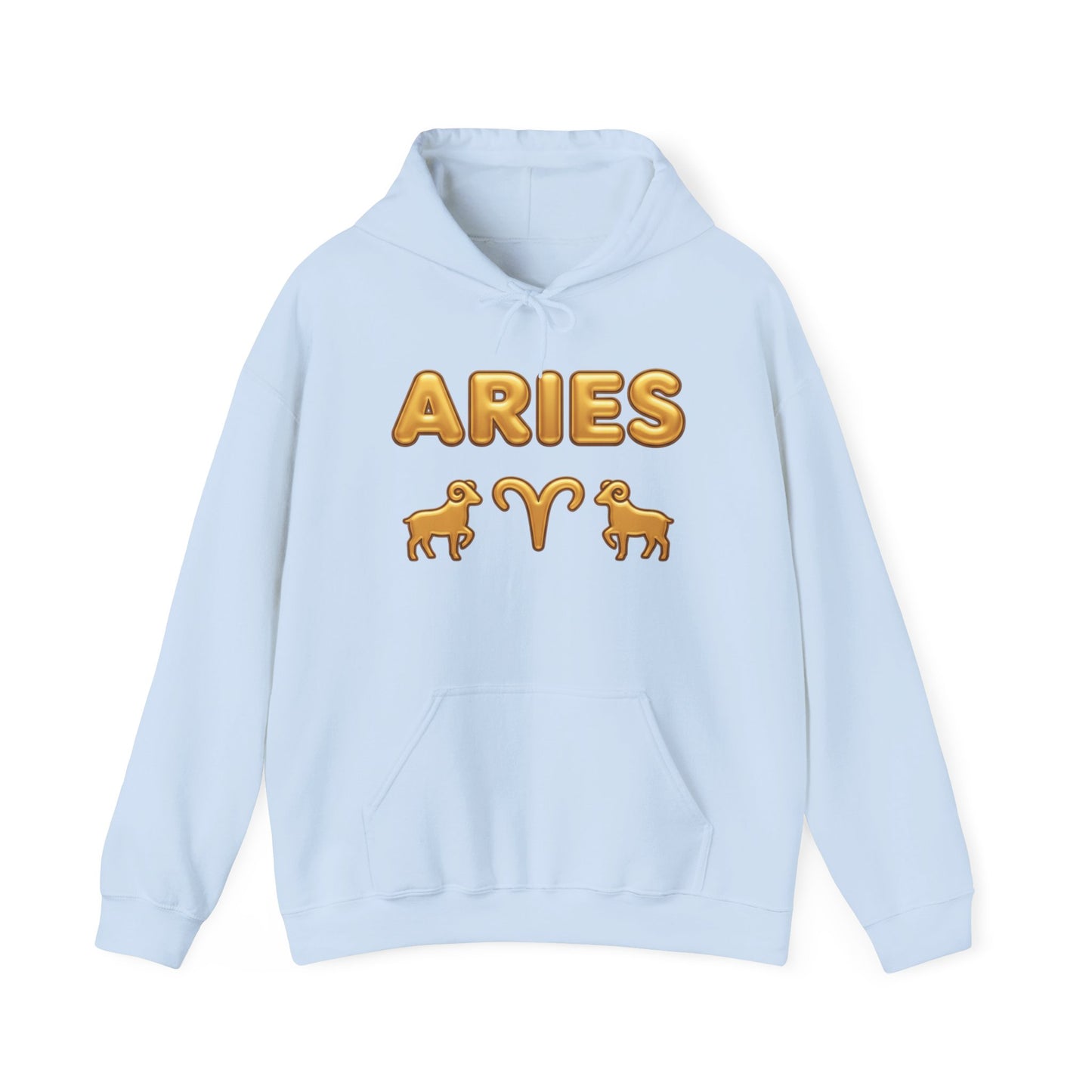 Aries Zodiac Hoodie — Gold Horoscope Ram Astrology Sweatshirt