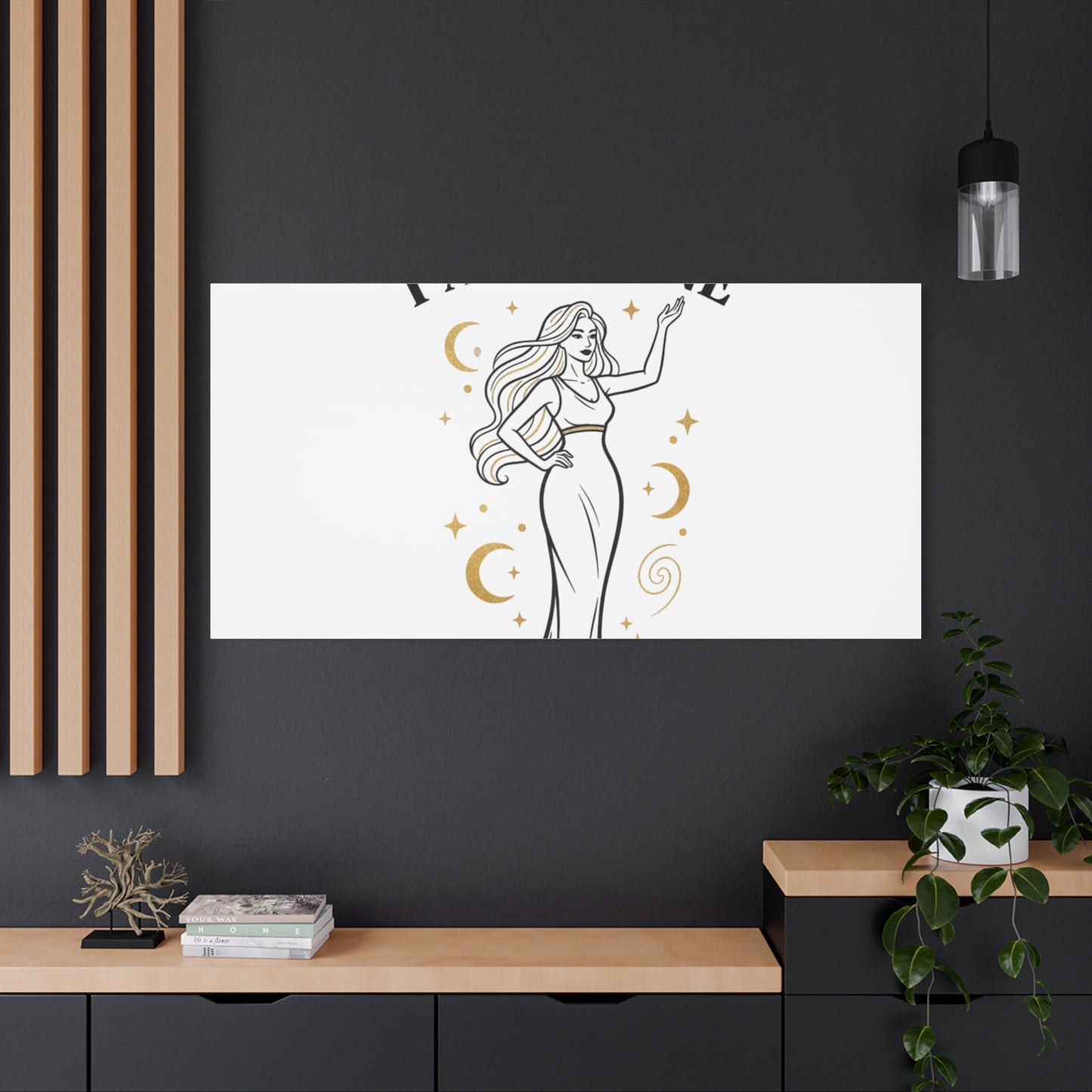 I Am Divine goddess art print | Matte Canvas wall art, manifestation decor