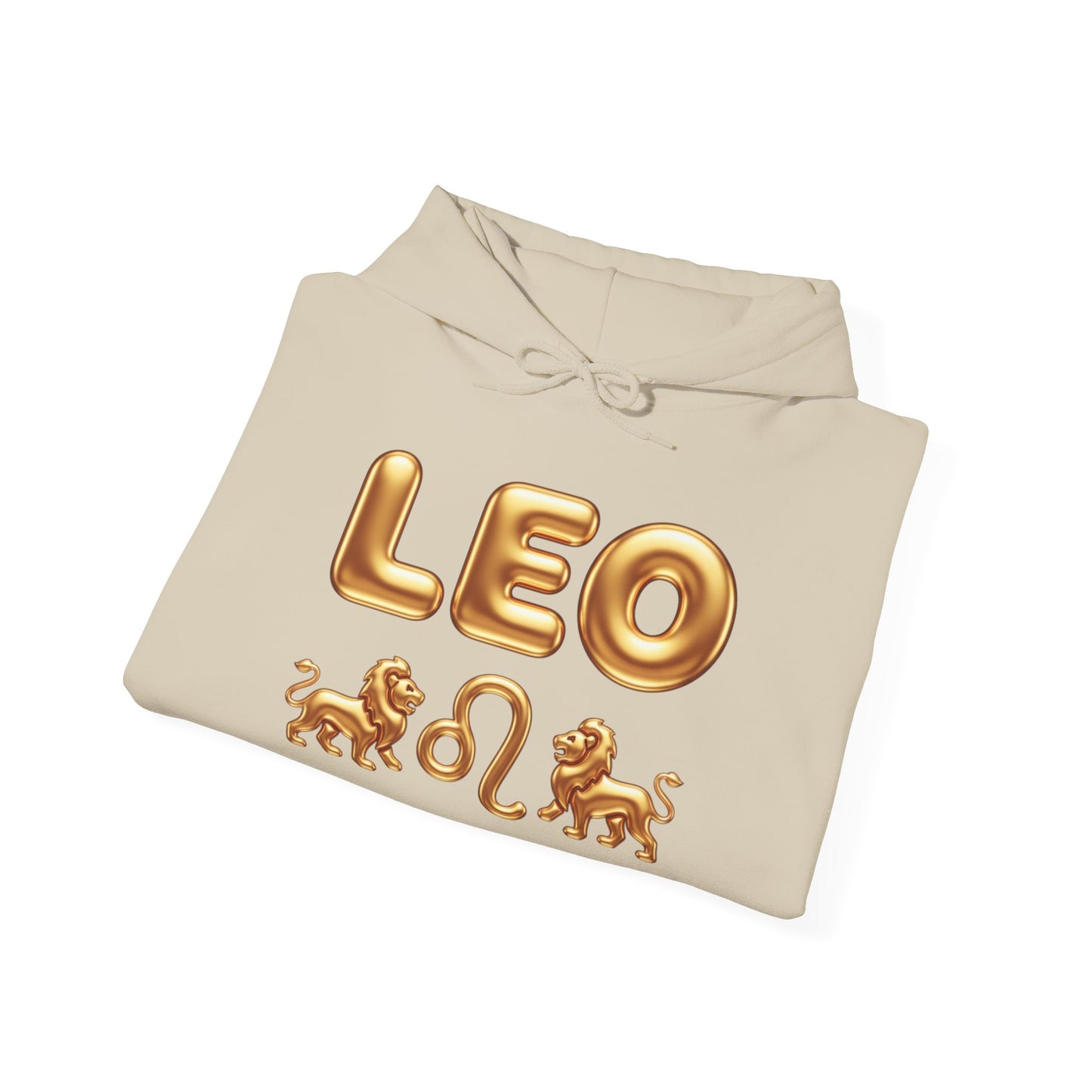 Leo Zodiac Hoodie — Gold Lion Astrology Sweatshirt (Leo Symbol)