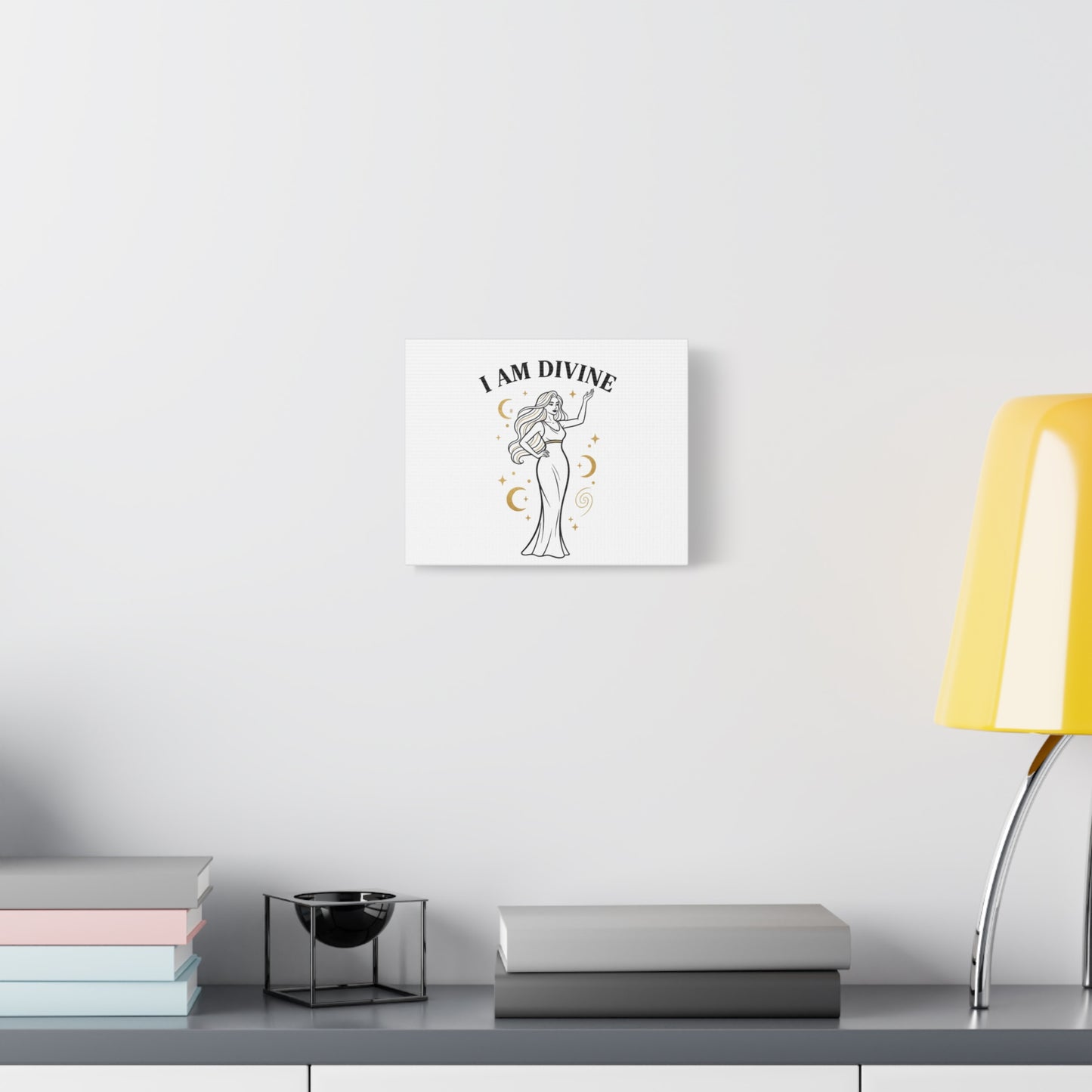 I Am Divine goddess art print | Matte Canvas wall art, manifestation decor