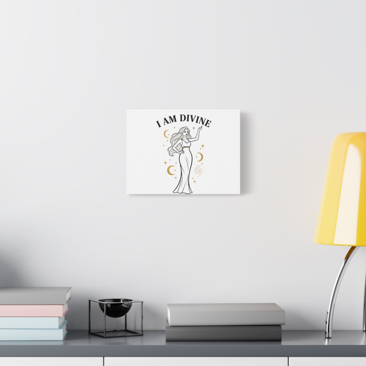 I Am Divine goddess art print | Matte Canvas wall art, manifestation decor