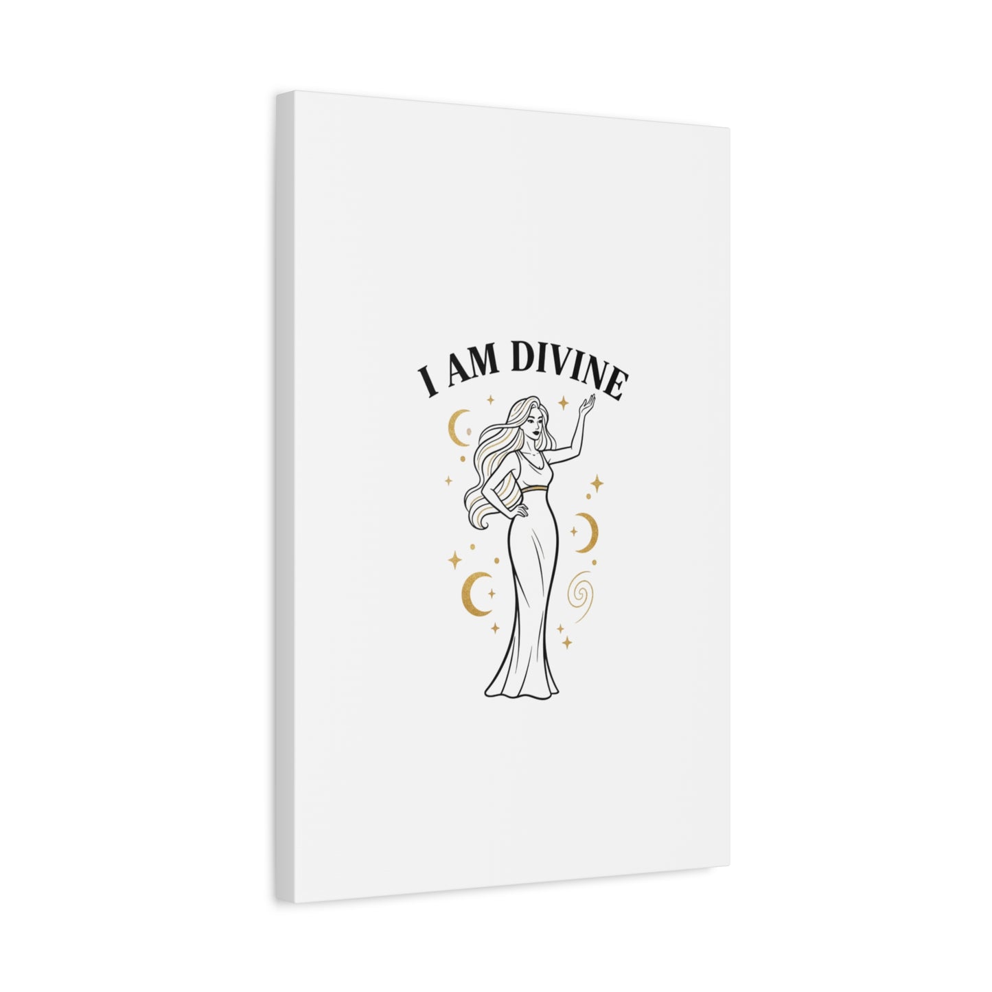 I Am Divine goddess art print | Matte Canvas wall art, manifestation decor