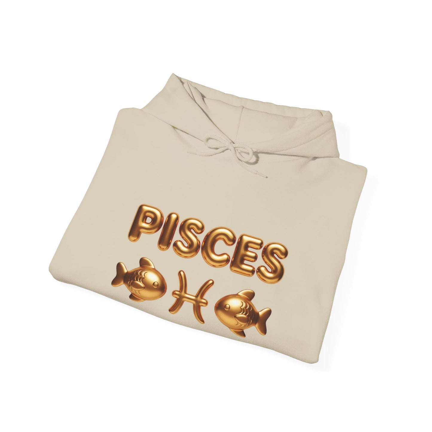 Pisces Zodiac Hoodie — Gold Astrological Sign Sweatshirt