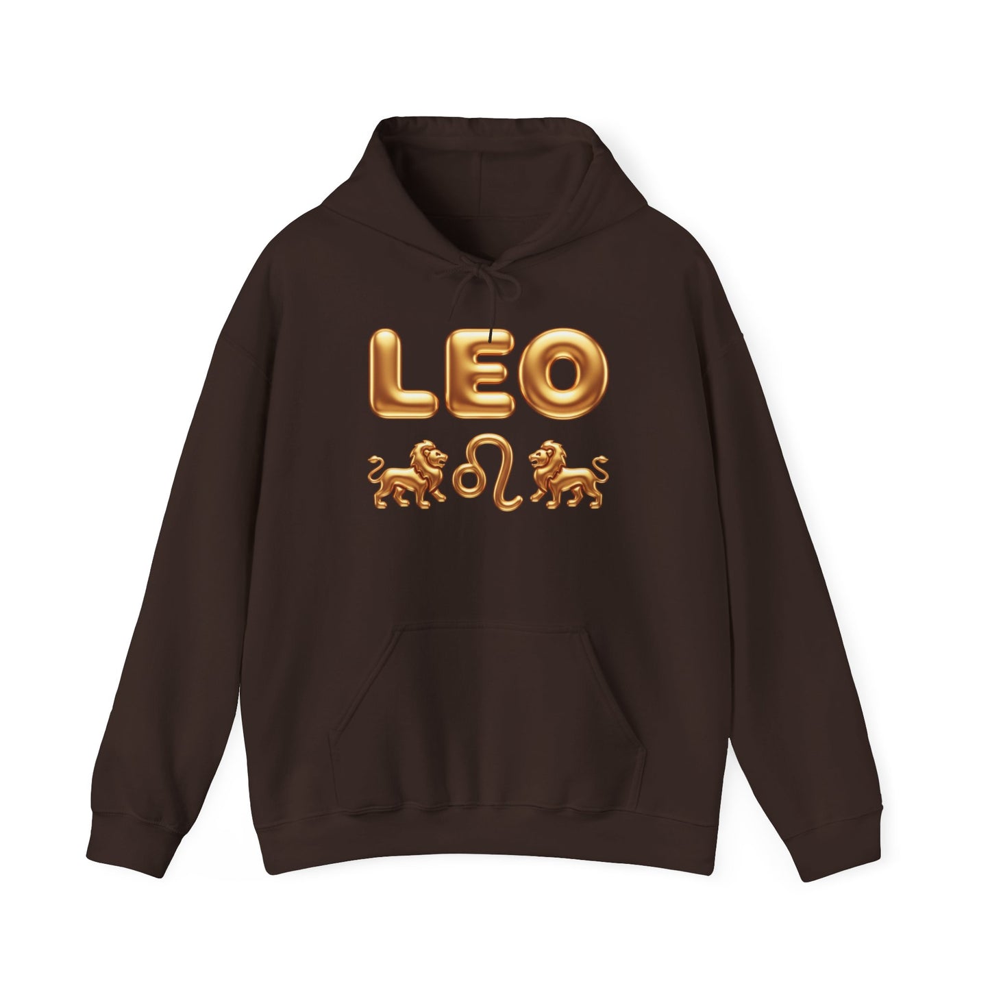 Leo Zodiac Hoodie — Gold Lion Astrology Sweatshirt (Leo Symbol)