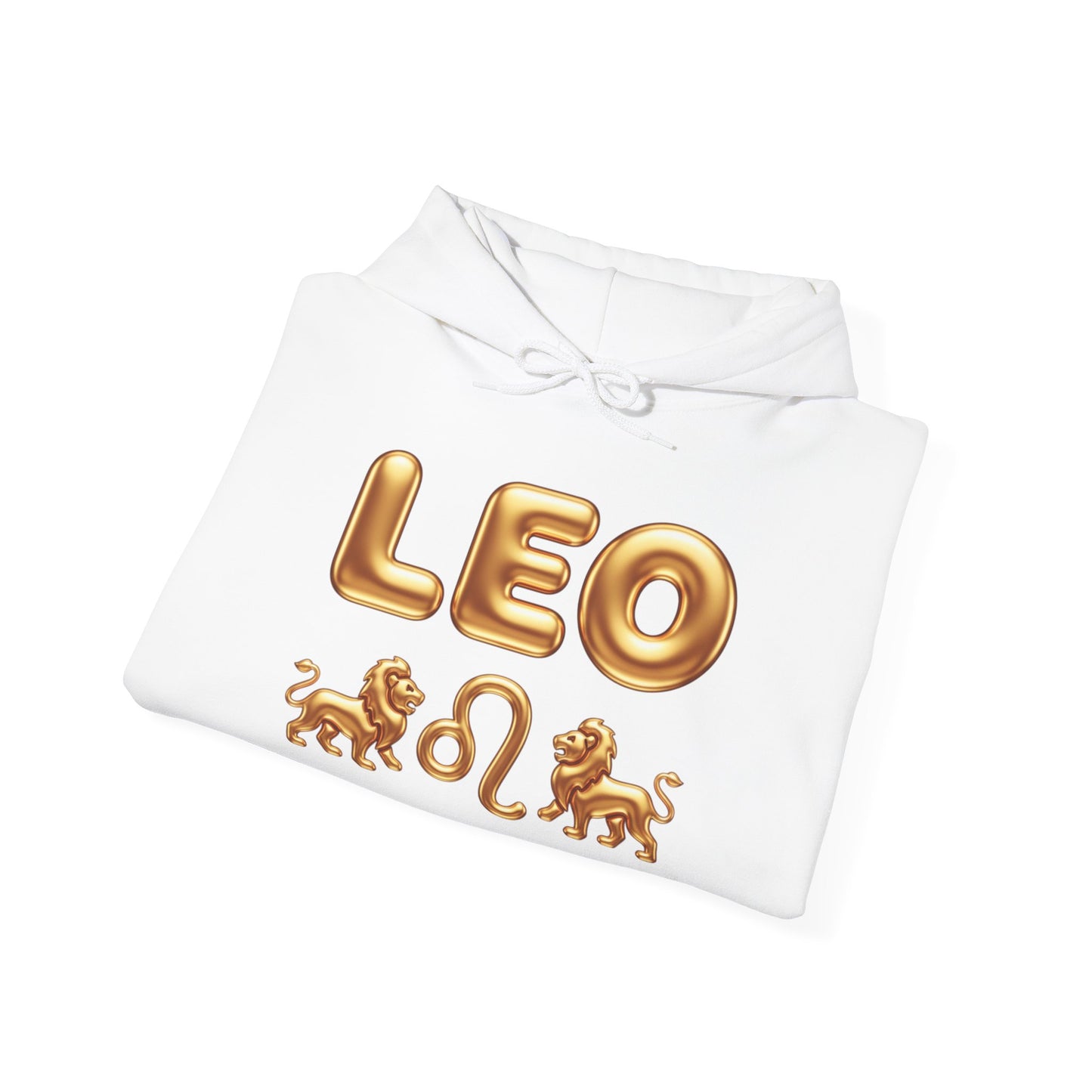 Leo Zodiac Hoodie — Gold Lion Astrology Sweatshirt (Leo Symbol)
