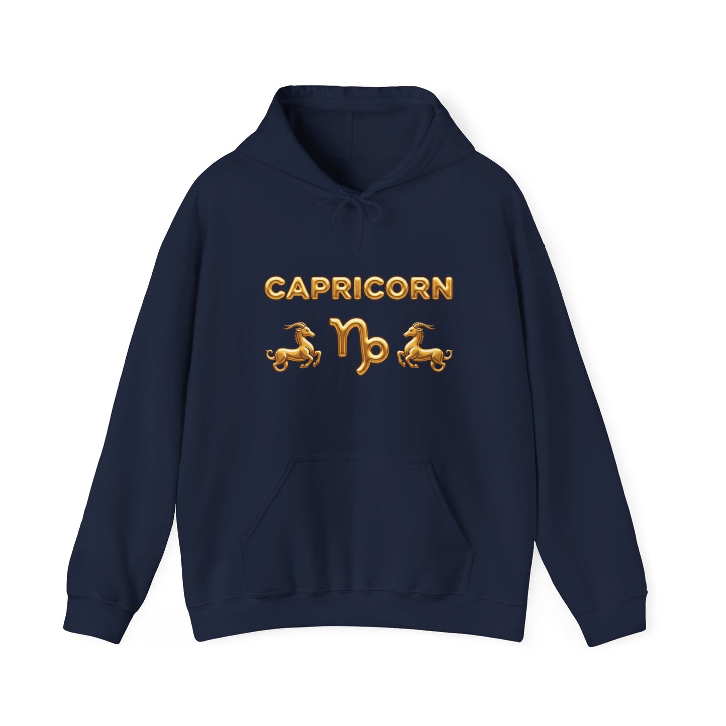 Capricorn Gold Zodiac Hoodie — Astrological Horoscope Sweatshirt