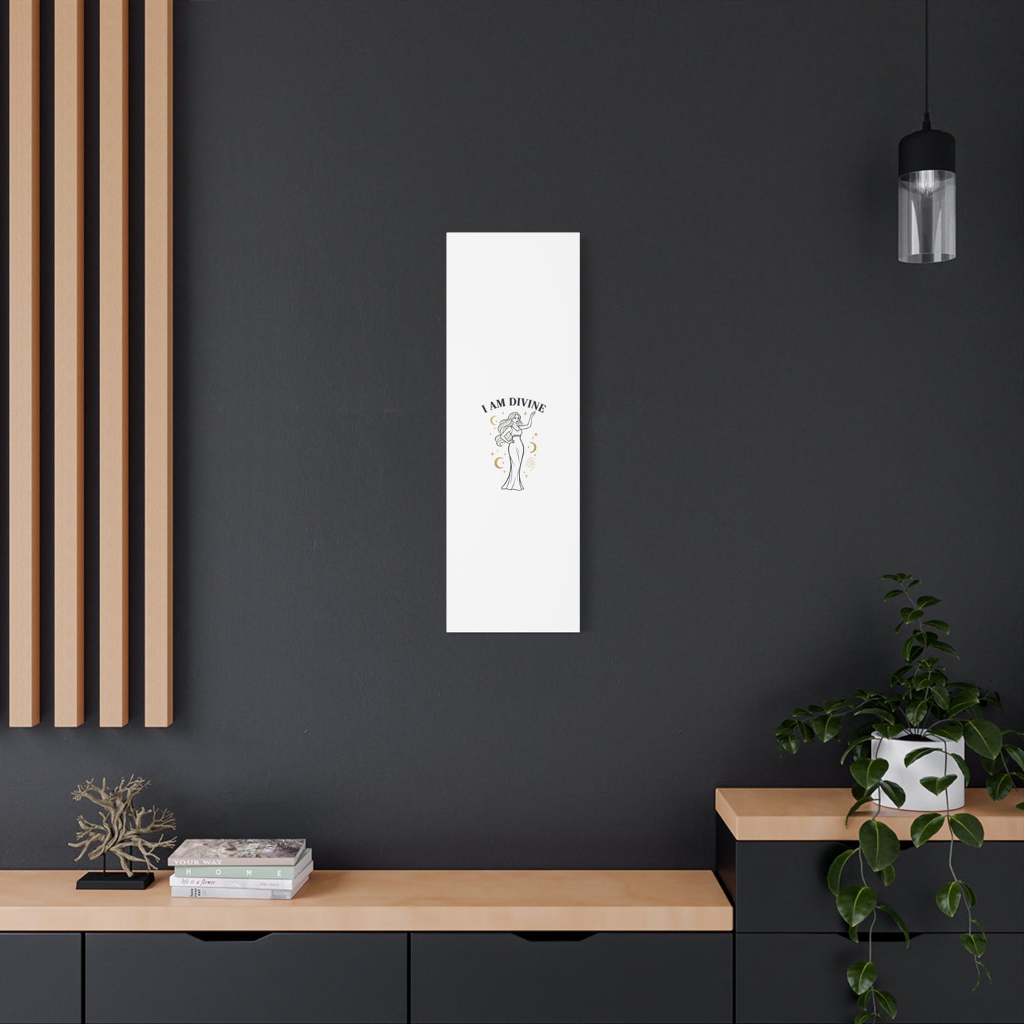 I Am Divine goddess art print | Matte Canvas wall art, manifestation decor