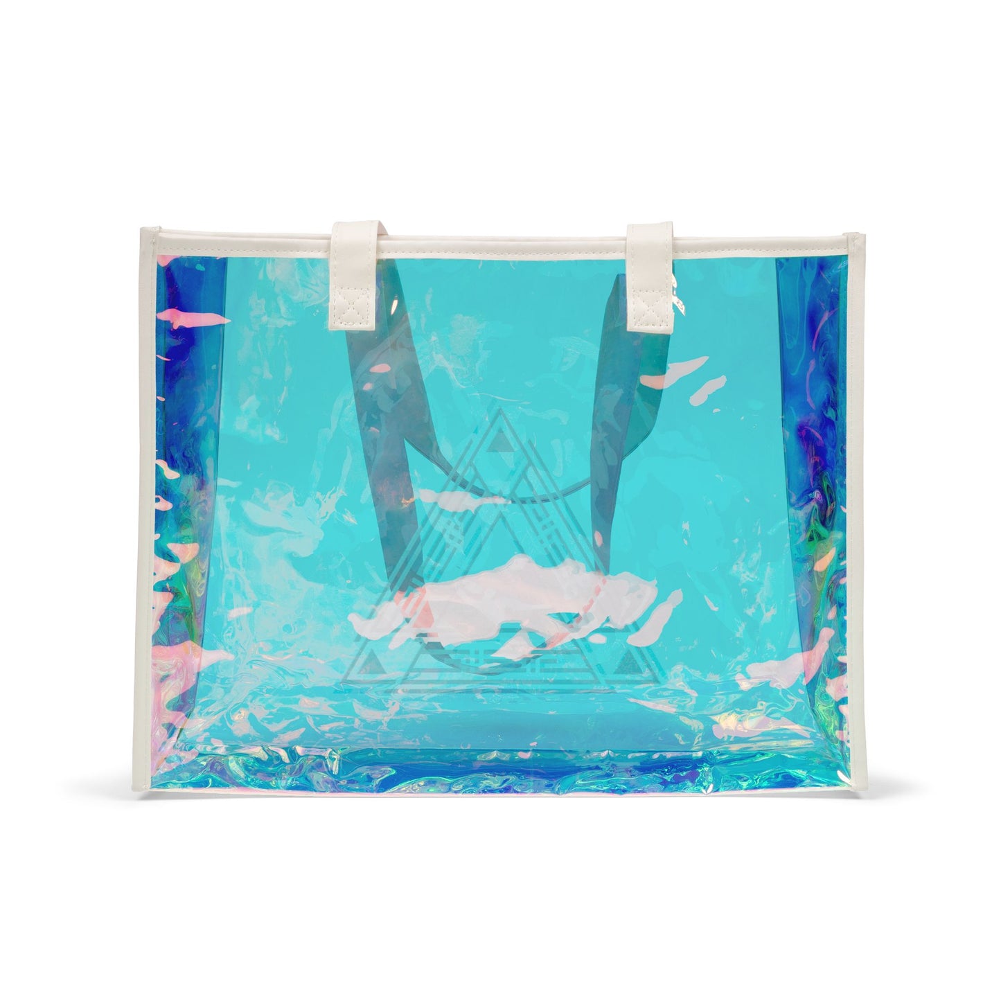 Triangle Beach Holographic Tote Bag