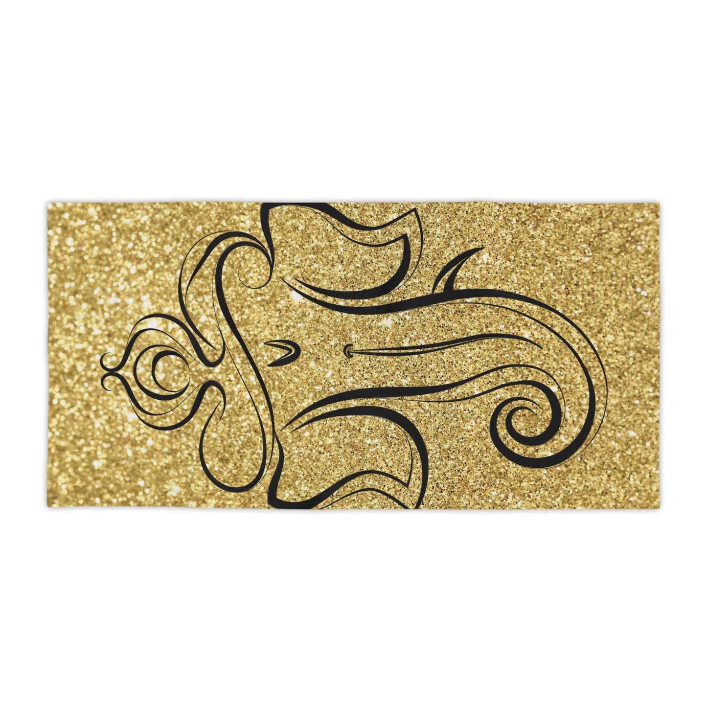 Gold Ganesha Beach Towel