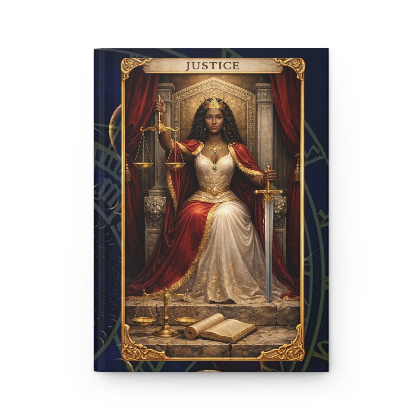 Justice Tarot Hardcover Journal Goddess of Justice Notebook