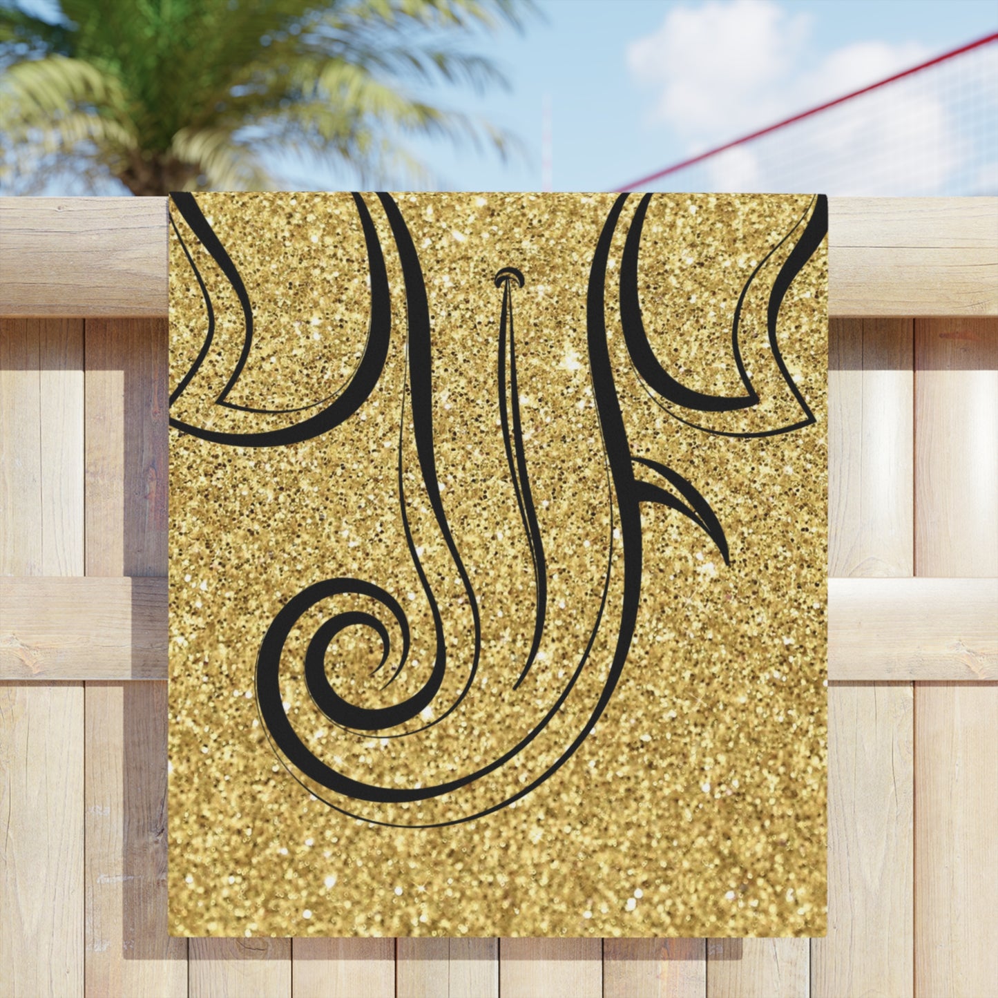 Gold Ganesha Beach Towel
