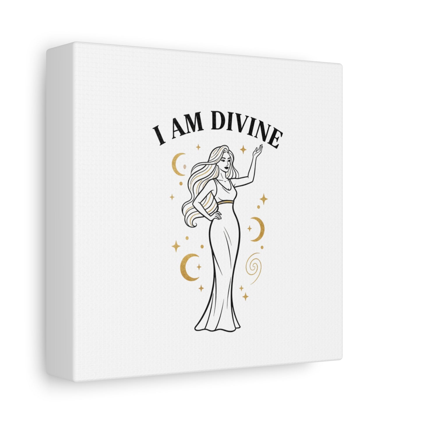 I Am Divine goddess art print | Matte Canvas wall art, manifestation decor