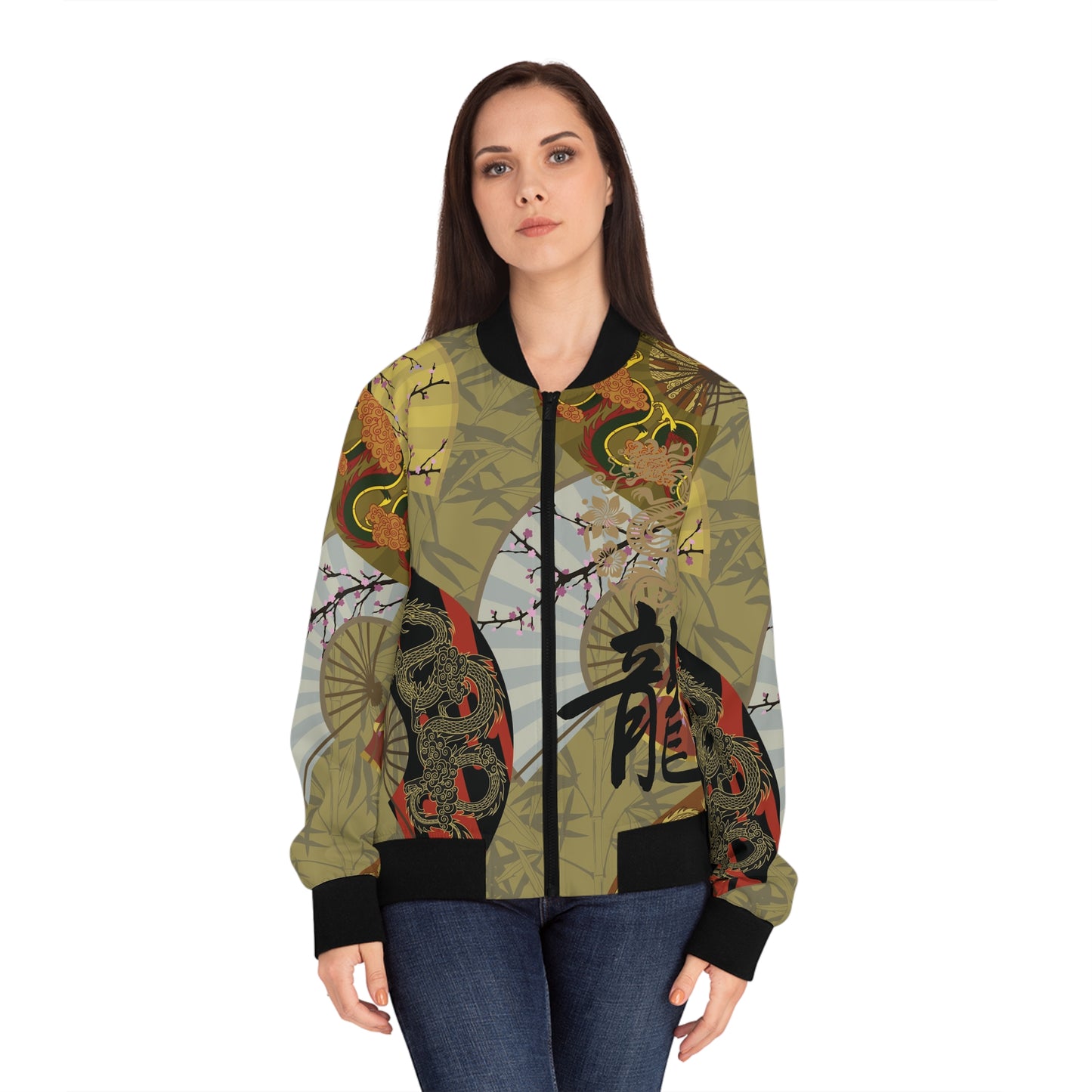 WOMENS Dragon Kanji Bomber Jacket