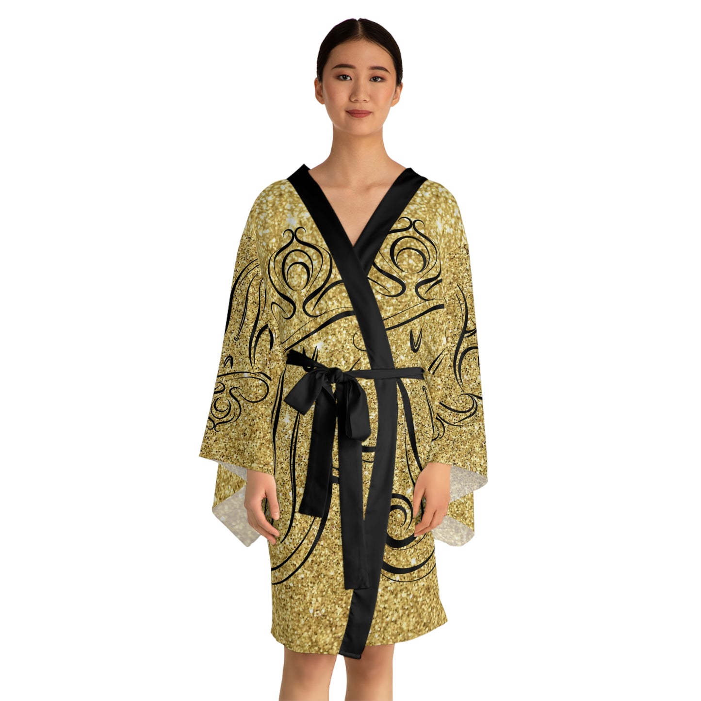 Gold Ganesha Kimono Robe