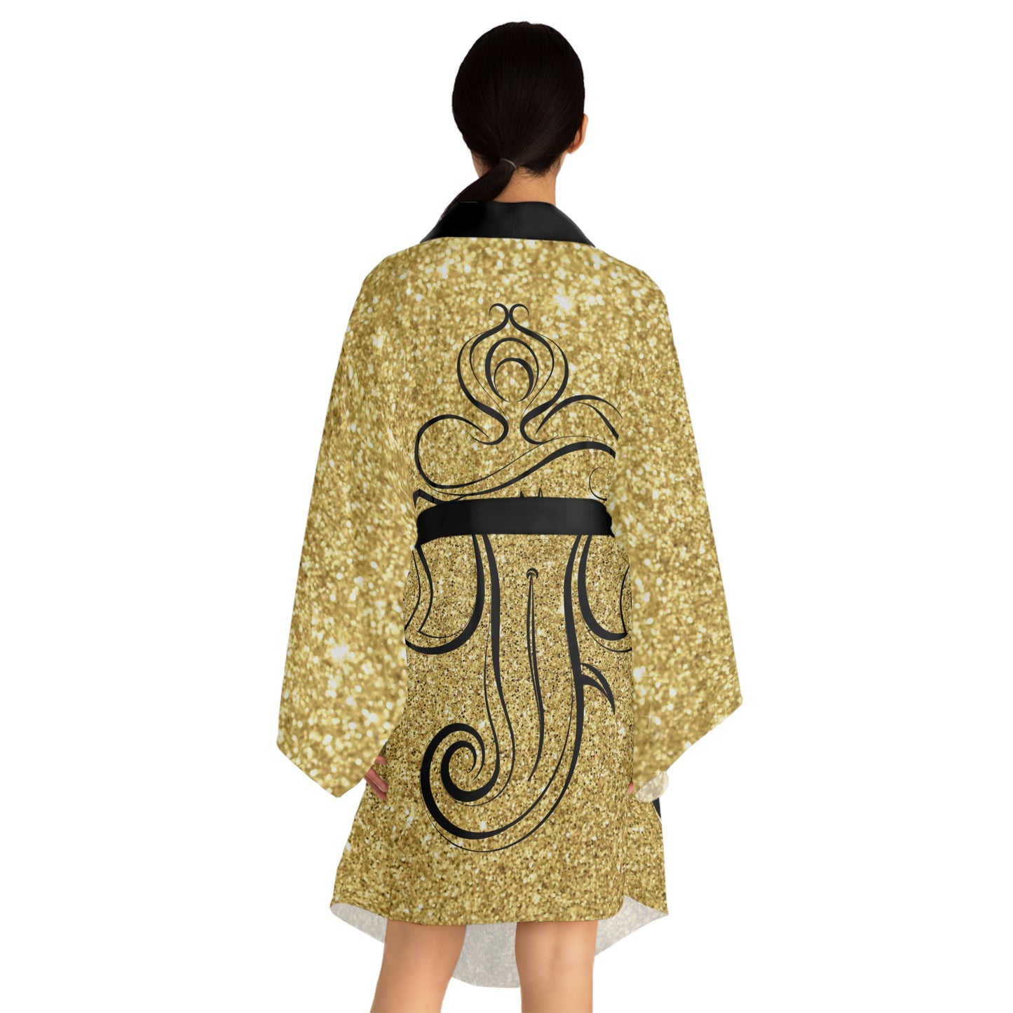 Gold Ganesha Kimono Robe