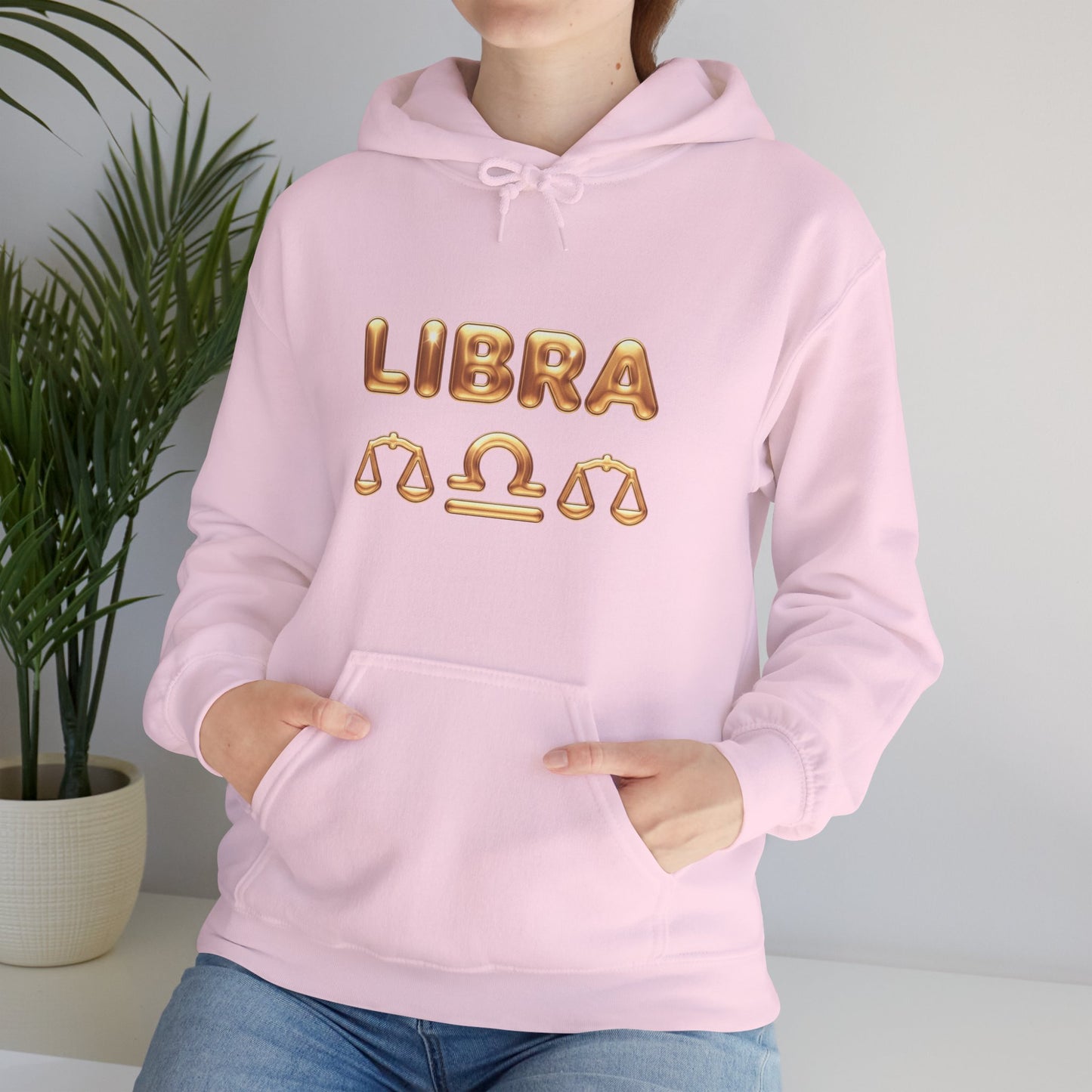 Libra Zodiac Hoodie — Gold Scales Astrology Pullover