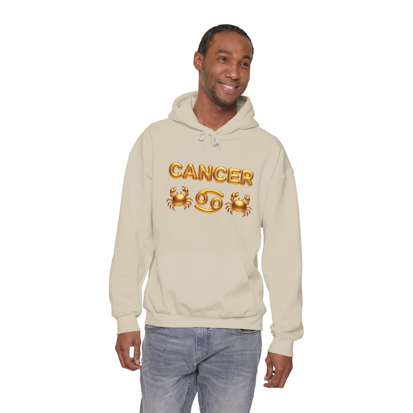 Cancer Zodiac Hoodie — Gold Crab Astrology Sweatshirt