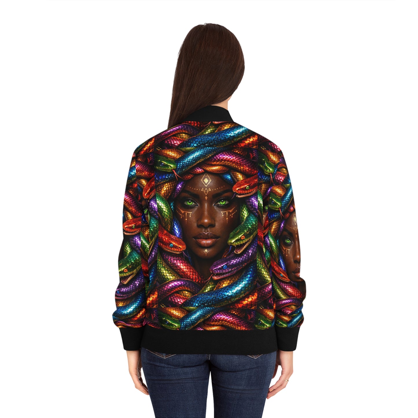 Medusa Snake Head Bomber Jacket