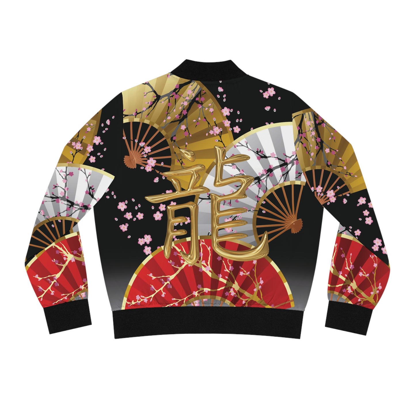 Fan Print Bomber Jacket