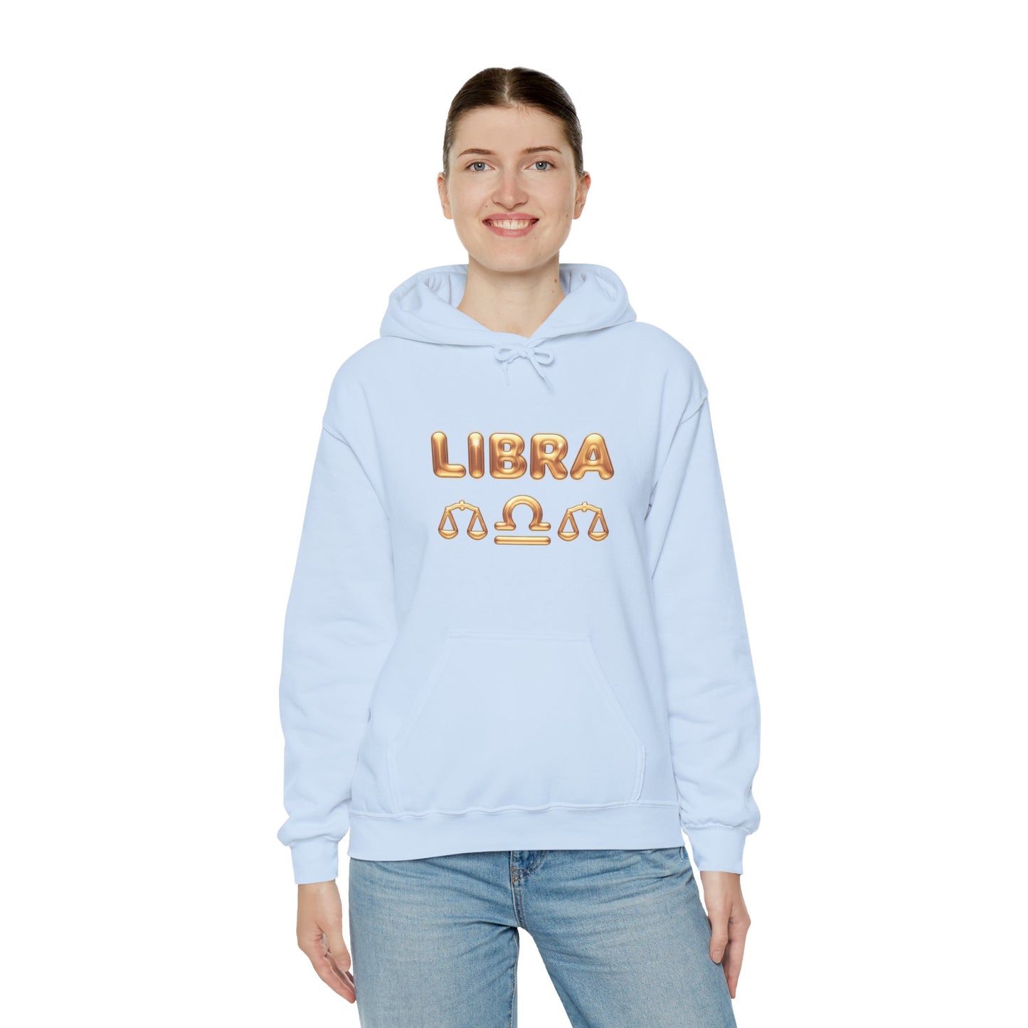 Libra Zodiac Hoodie — Gold Scales Astrology Pullover