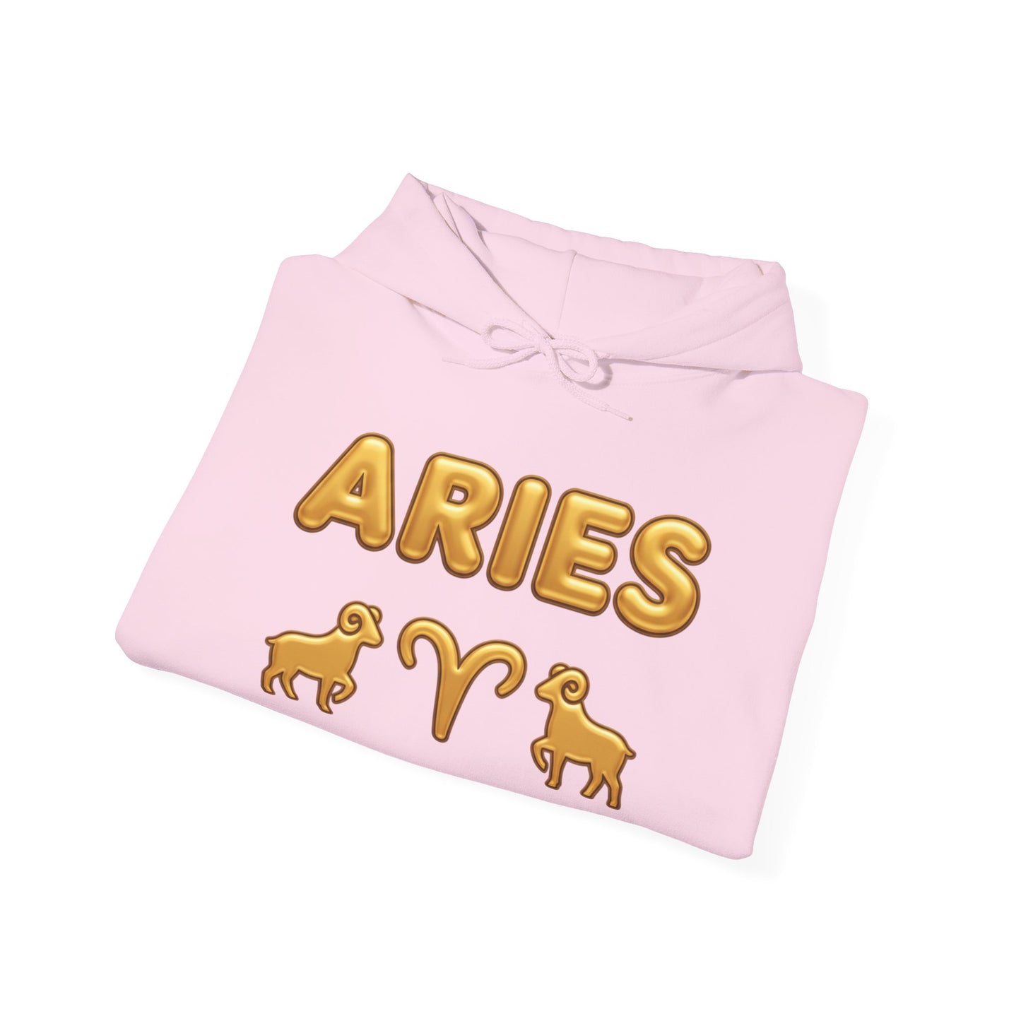 Aries Zodiac Hoodie — Gold Horoscope Ram Astrology Sweatshirt