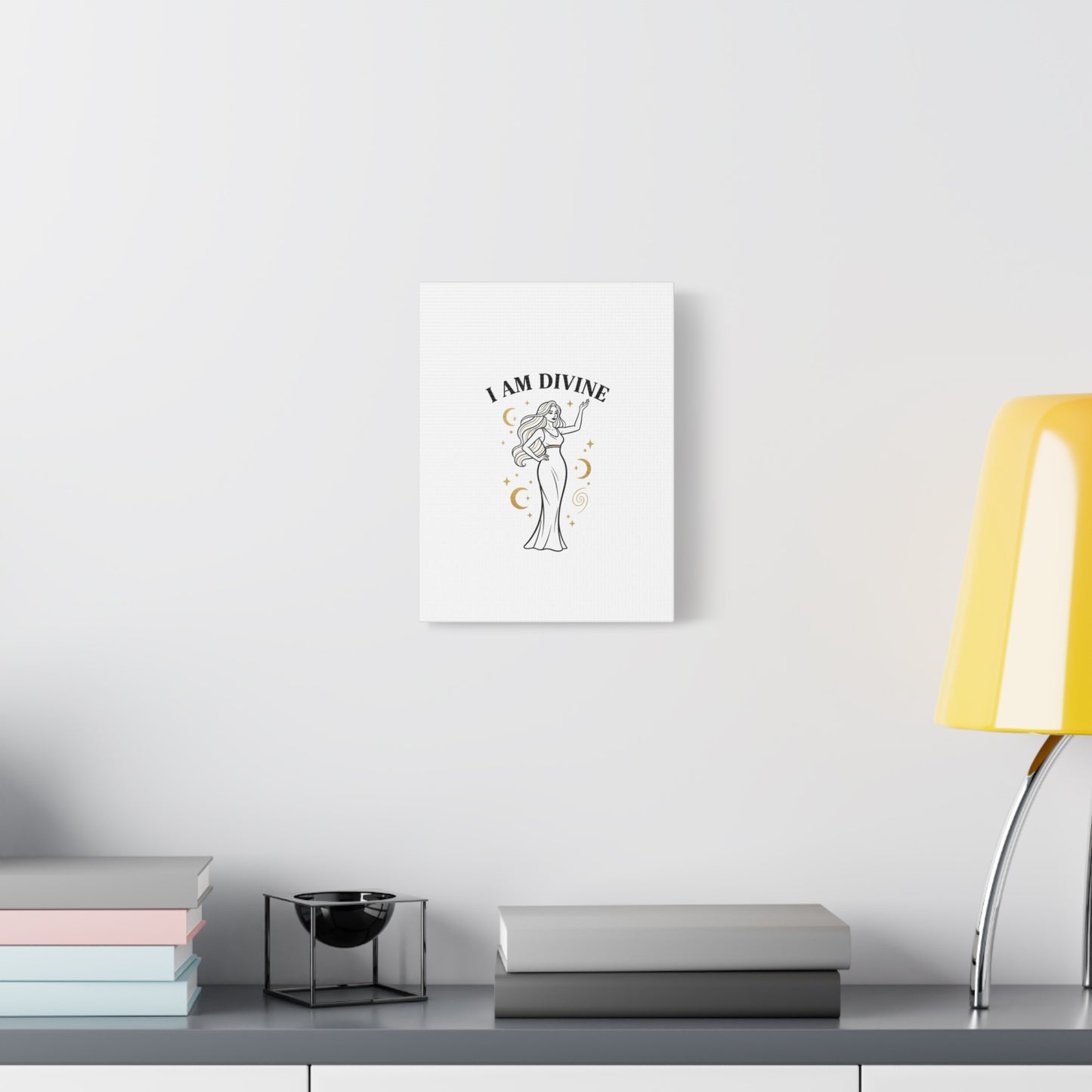 I Am Divine goddess art print | Matte Canvas wall art, manifestation decor