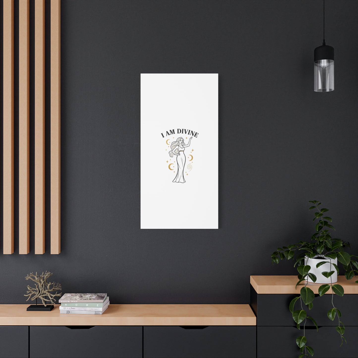 I Am Divine goddess art print | Matte Canvas wall art, manifestation decor