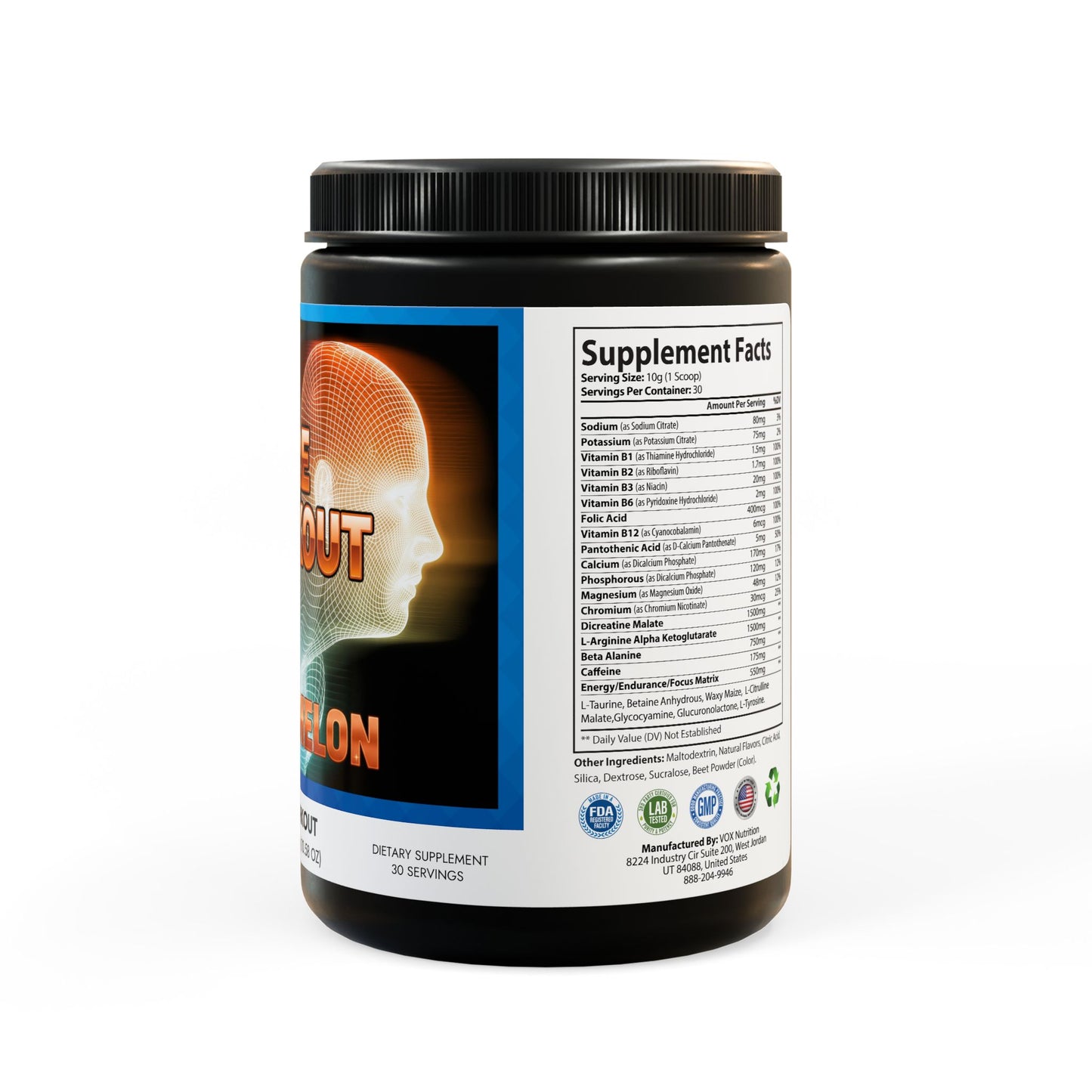 Pre-Workout Supplement, Watermelon (300g, 10.58oz)