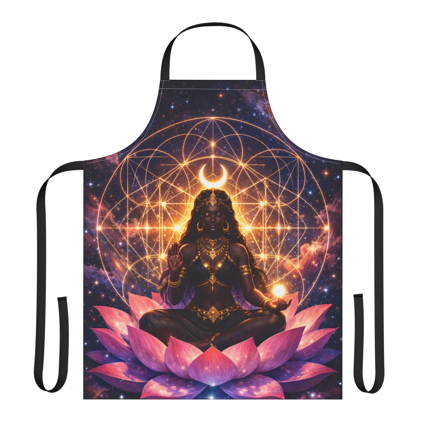 Meditative Goddess Lotus Cosmic Chakra Apron