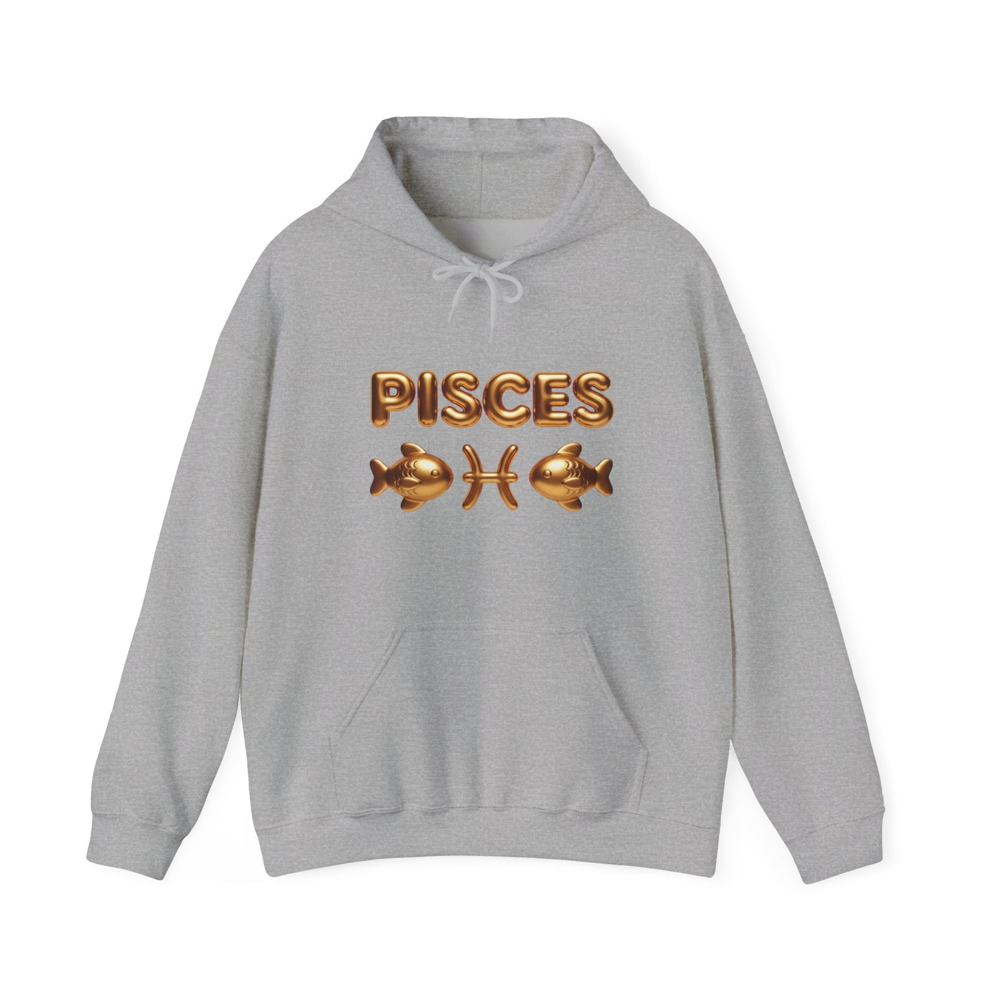 Pisces Zodiac Hoodie — Gold Astrological Sign Sweatshirt