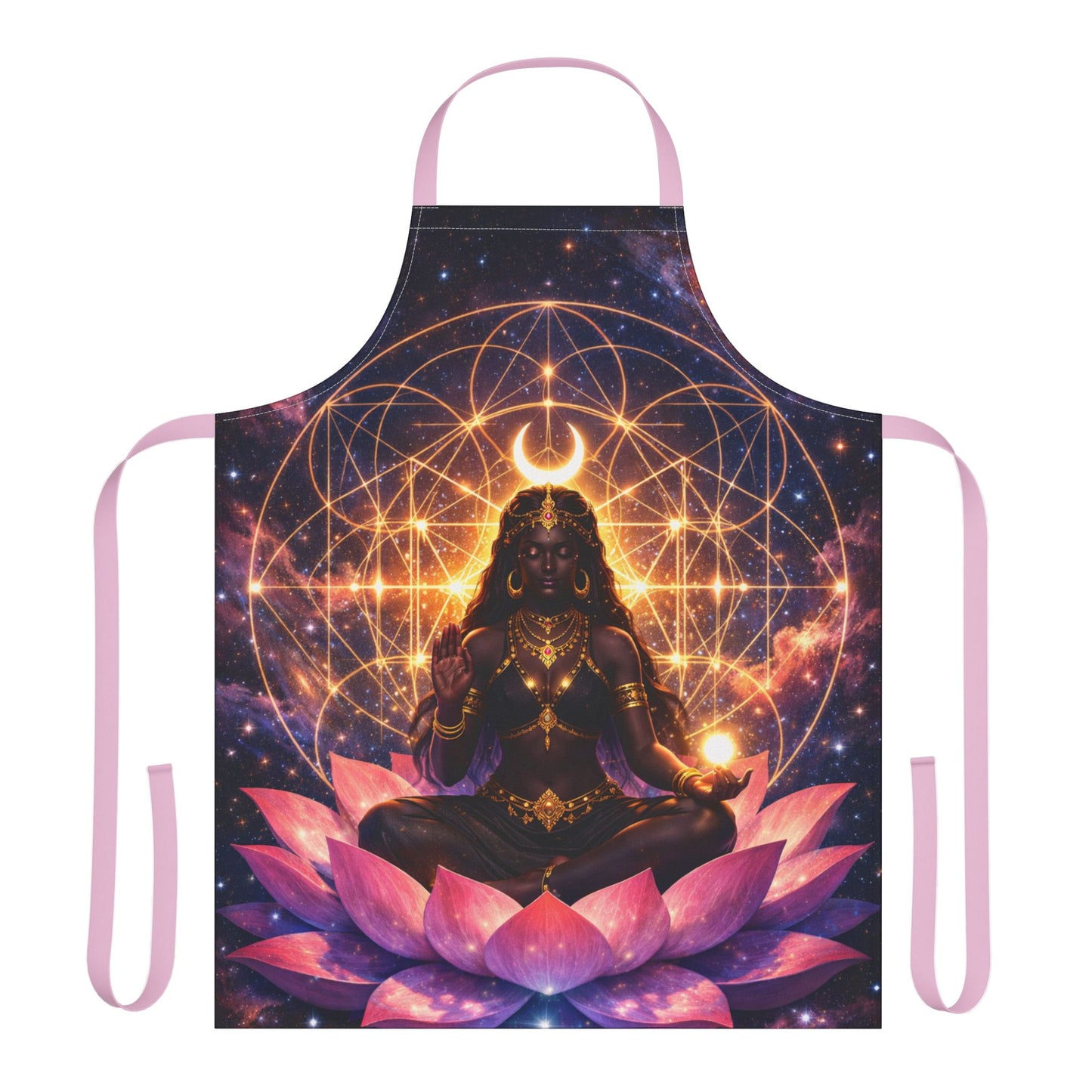 Meditative Goddess Lotus Cosmic Chakra Apron