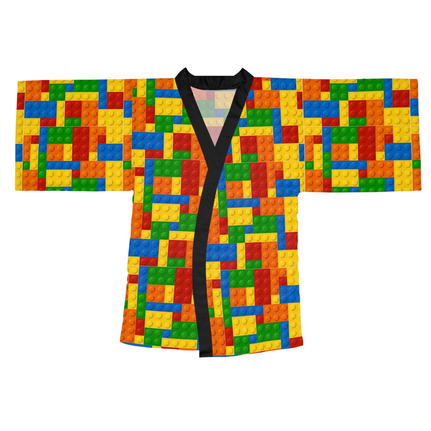 Brick Pattern Kimono Robe