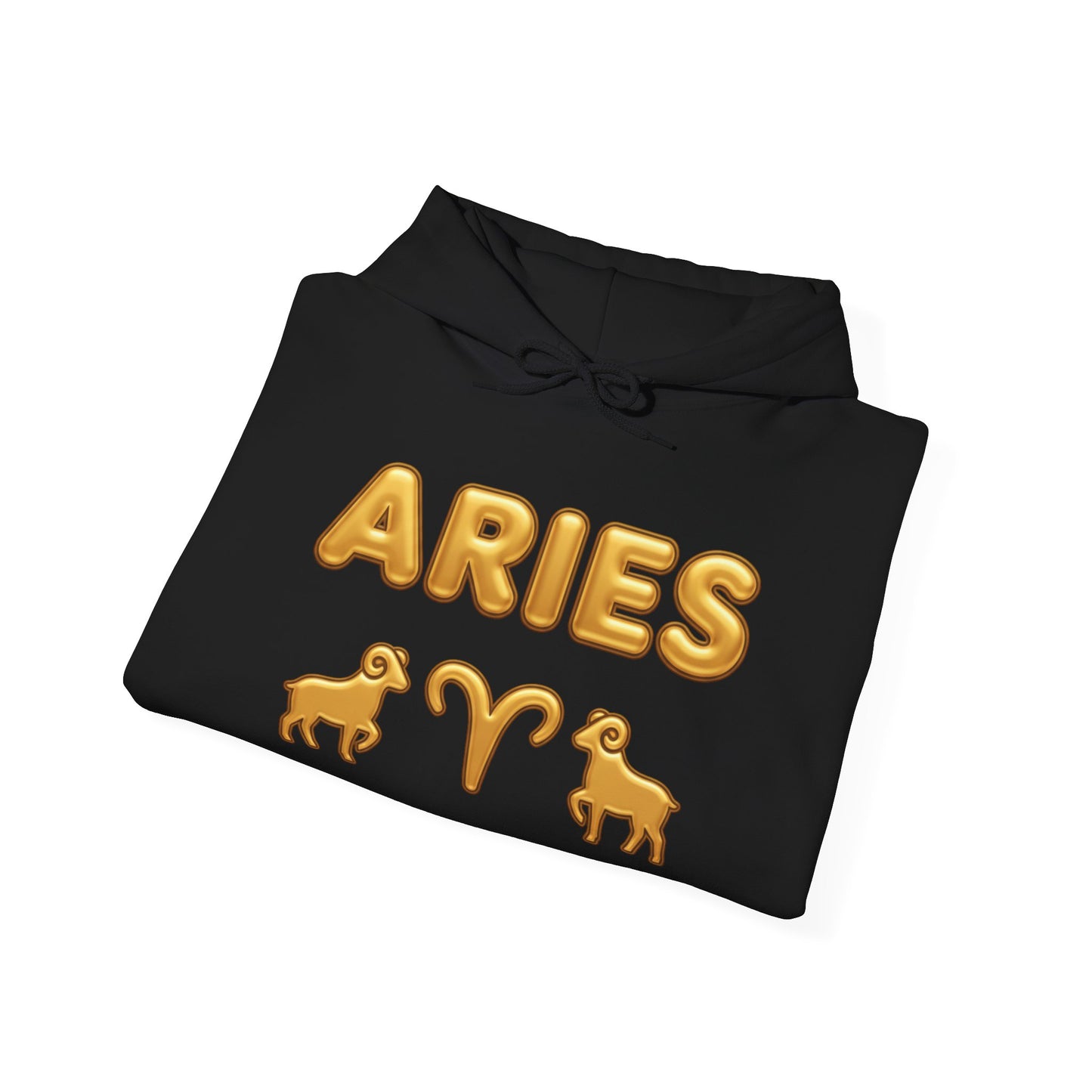 Aries Zodiac Hoodie — Gold Horoscope Ram Astrology Sweatshirt
