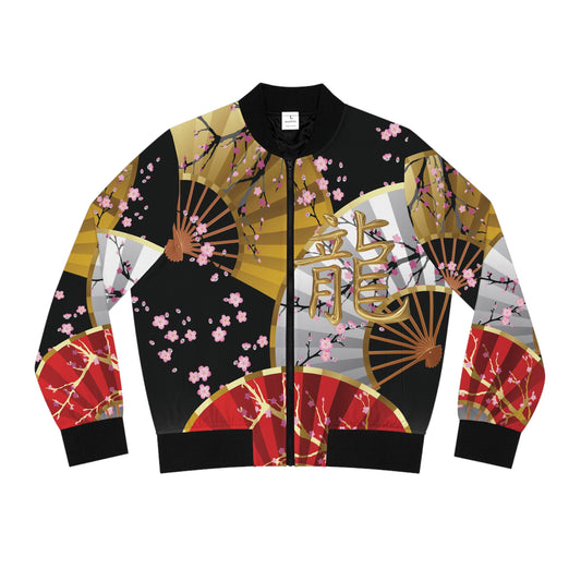 Fan Print Bomber Jacket