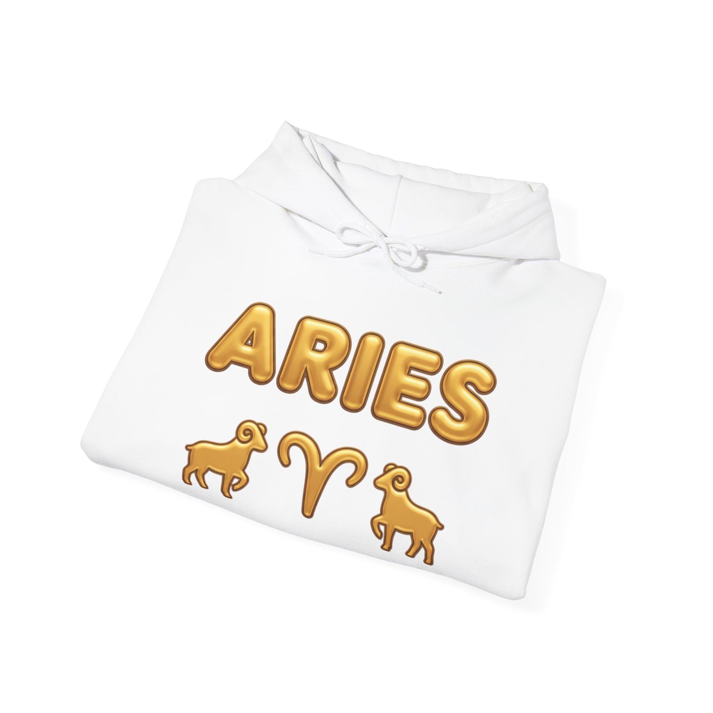 Aries Zodiac Hoodie — Gold Horoscope Ram Astrology Sweatshirt