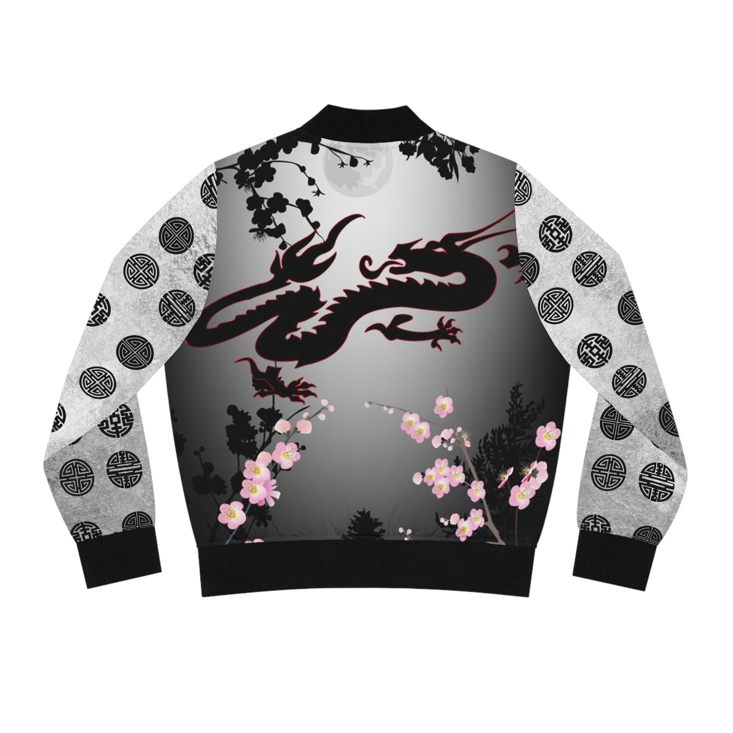 Cherry Blossom Dragon Bomber Jacket Two