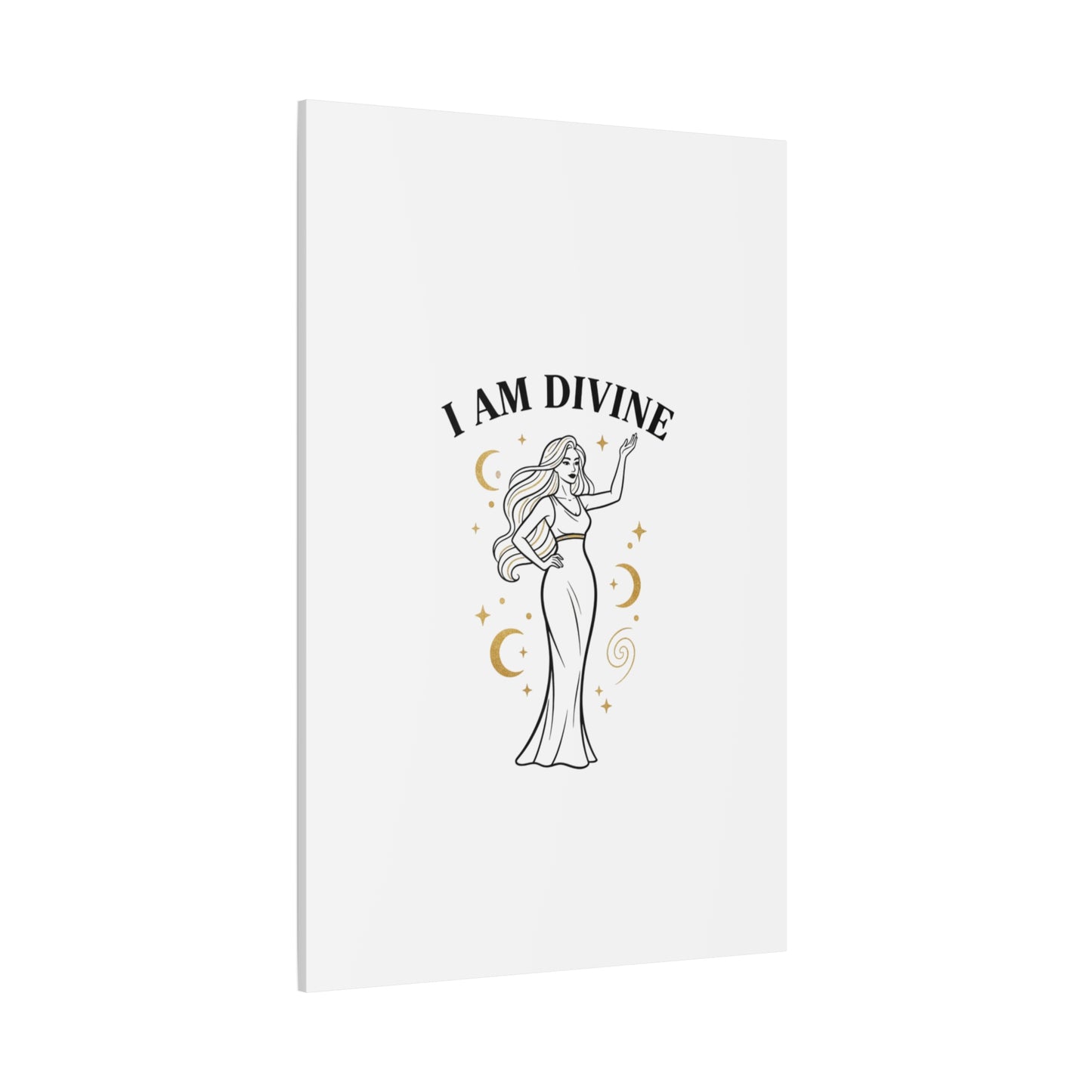 I Am Divine goddess art print | Matte Canvas wall art, manifestation decor