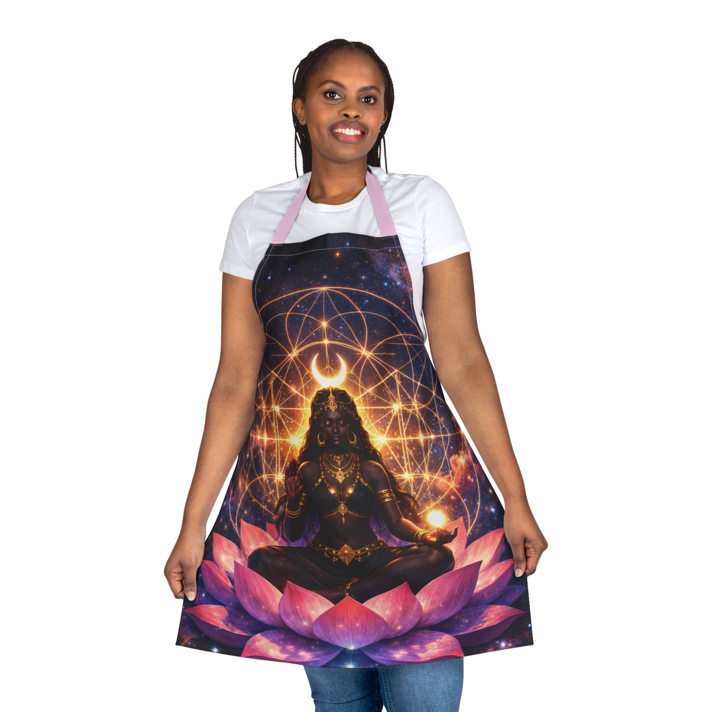 Meditative Goddess Lotus Cosmic Chakra Apron