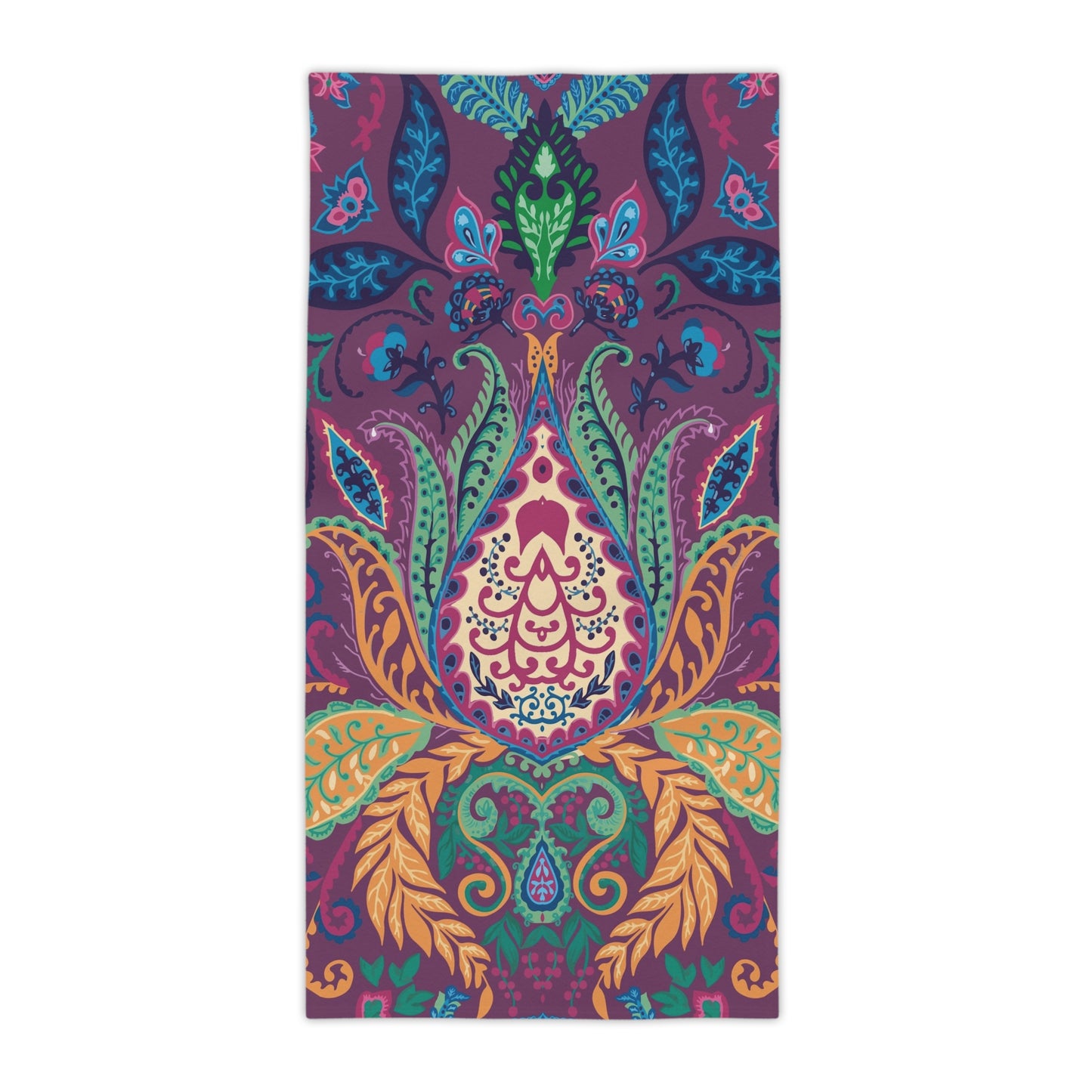 Boho Floral Paisley Beach Towel
