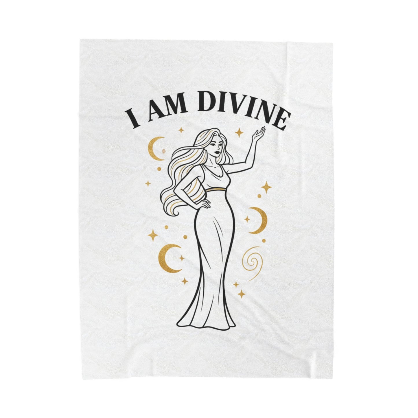 I Am Divine Goddess Plush Blanket | manifest goddess, main character energy