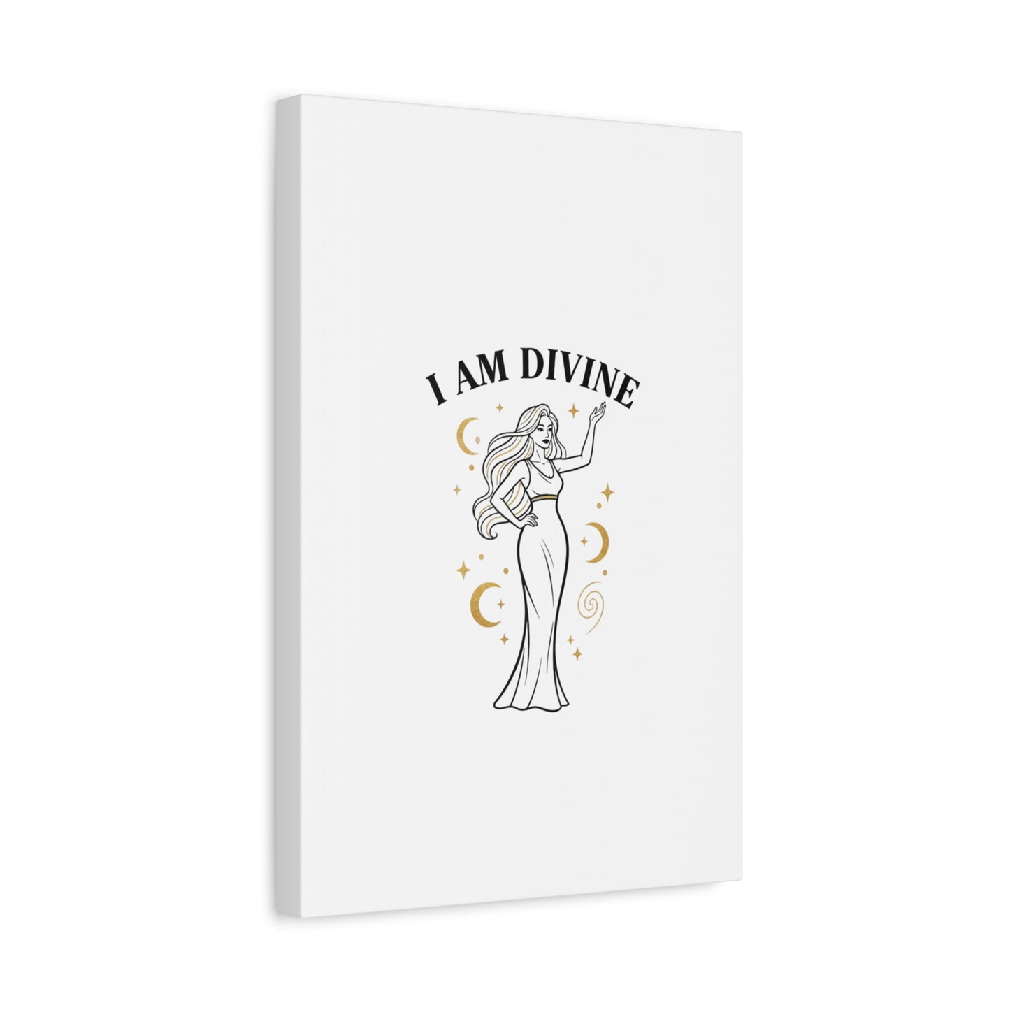 I Am Divine goddess art print | Matte Canvas wall art, manifestation decor